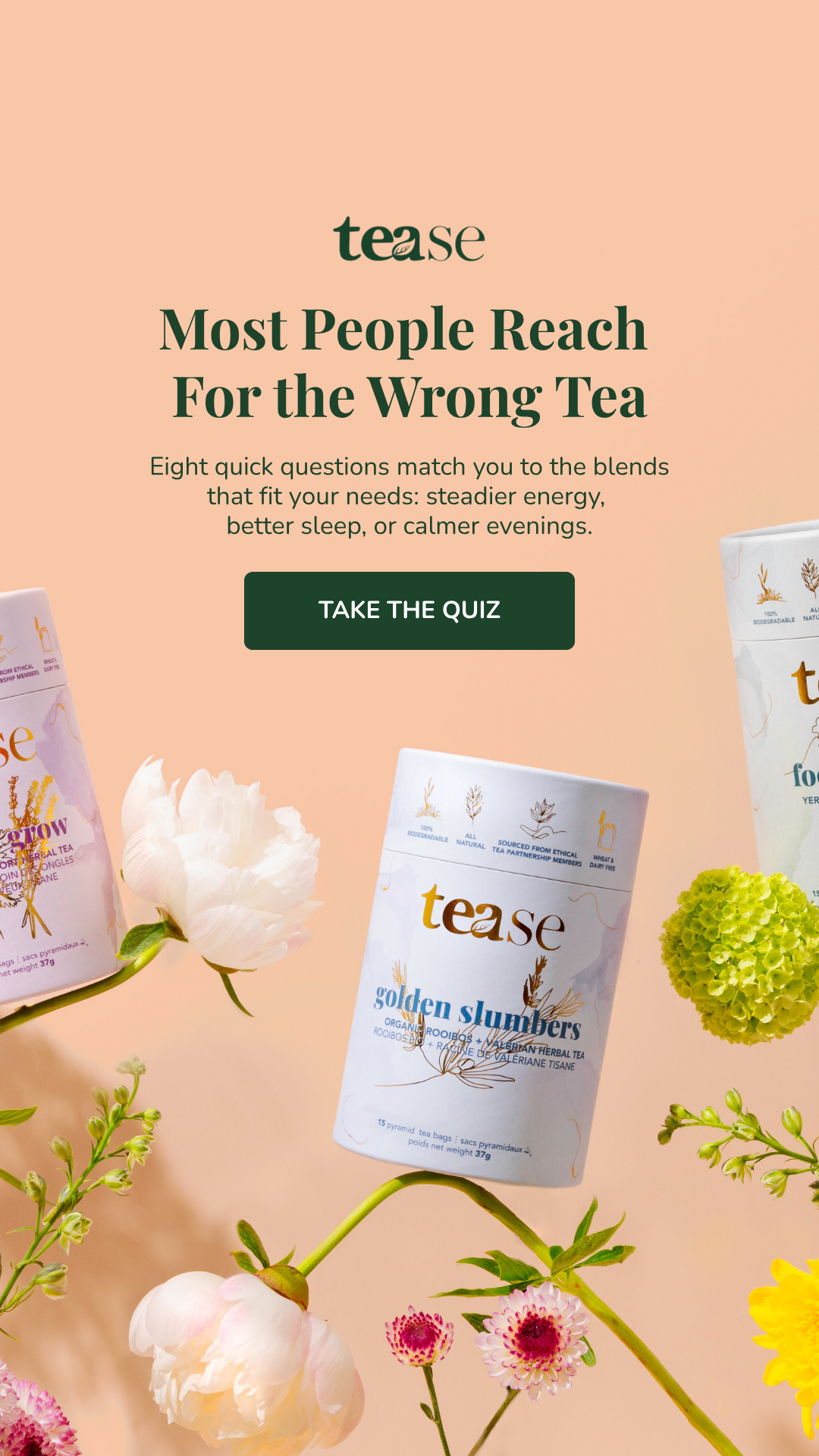 Tease Wellness Tea Blends Facebook ad