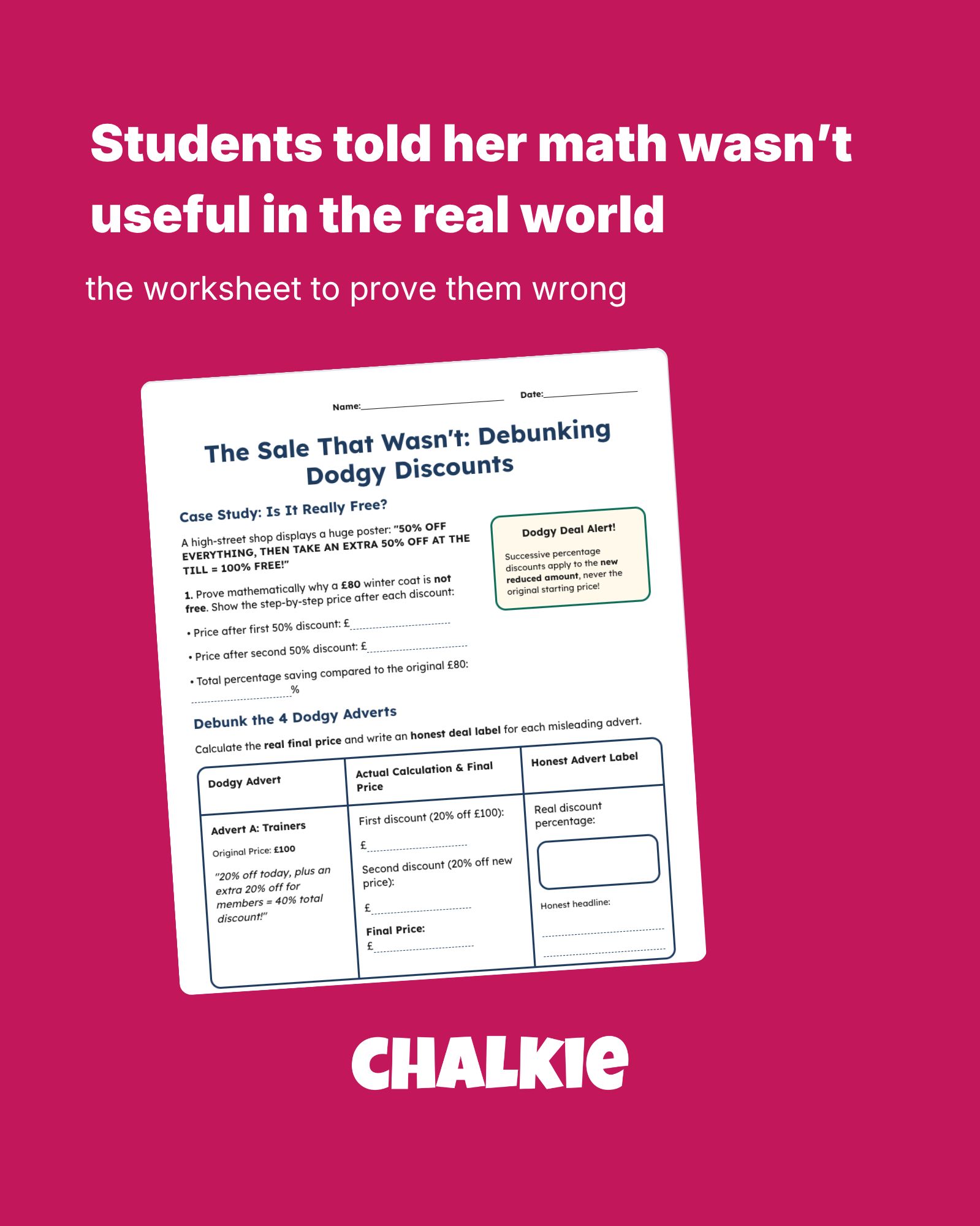 Chalkie AI Facebook ad