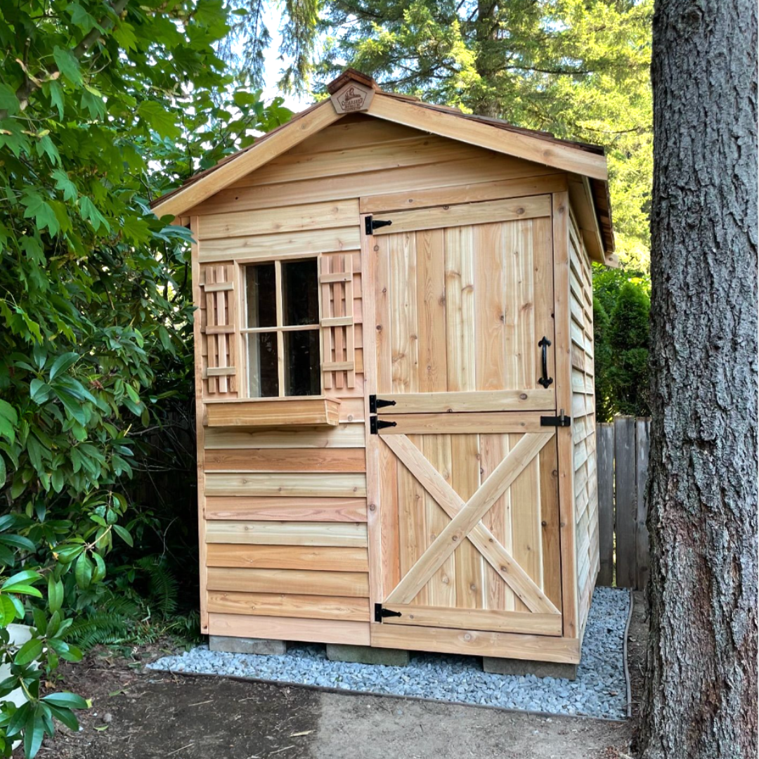 Cedarshed Industries Facebook ad: Keep your garden thriving year-round with Cedarshed’s…