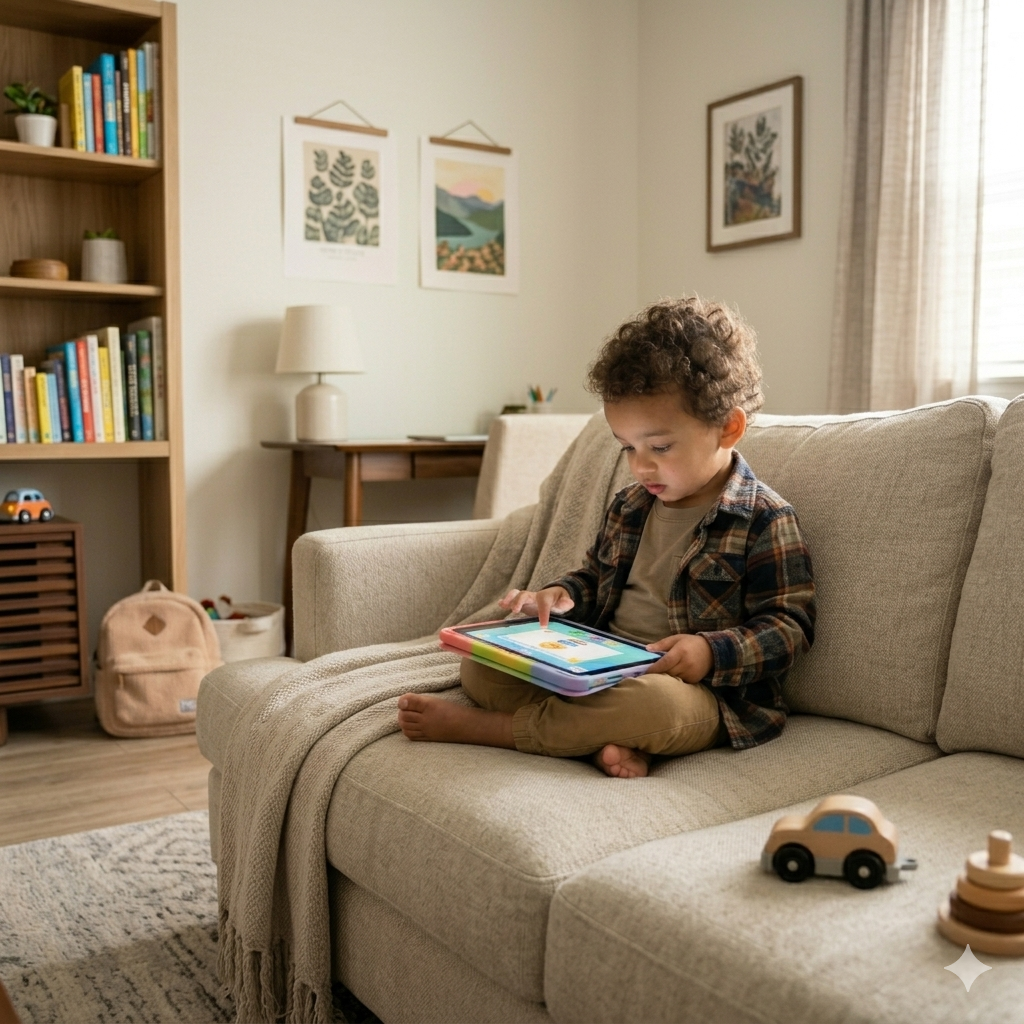 Little Toddla Facebook ad: 30-45 minutes of independent play. Zero screen time.