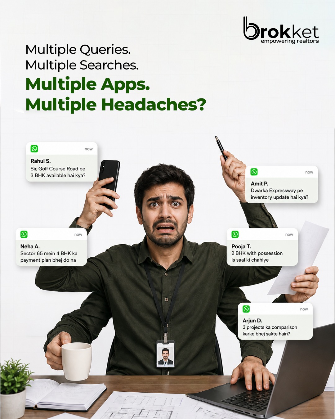 Brokket Facebook ad: Every realtor knows the feeling.