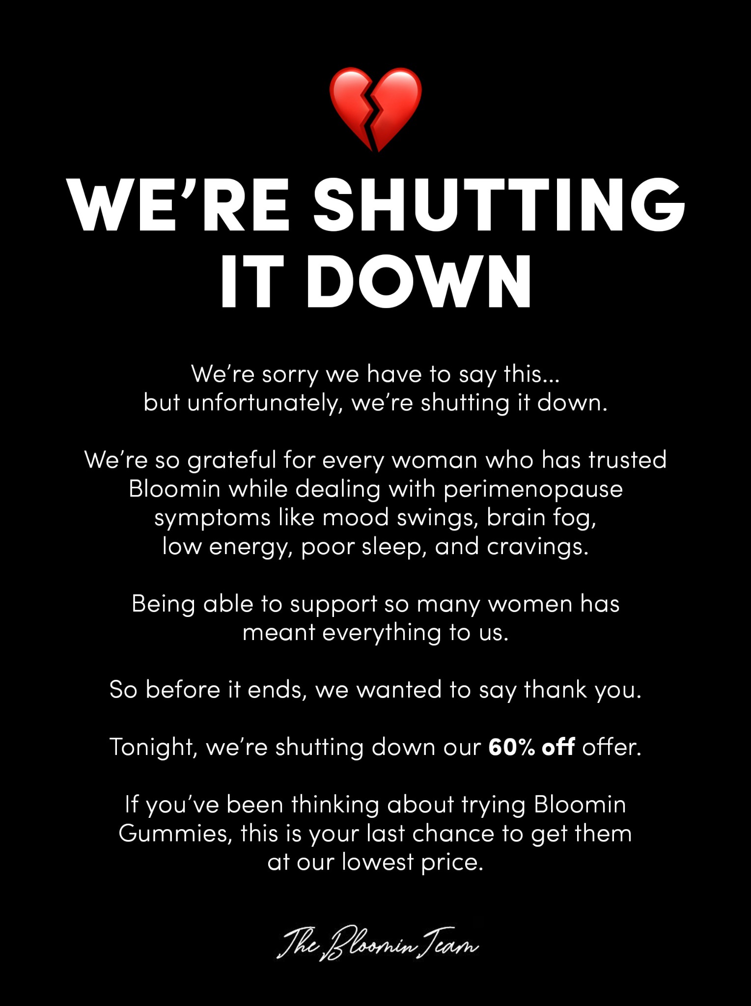 Bloomin Facebook ad