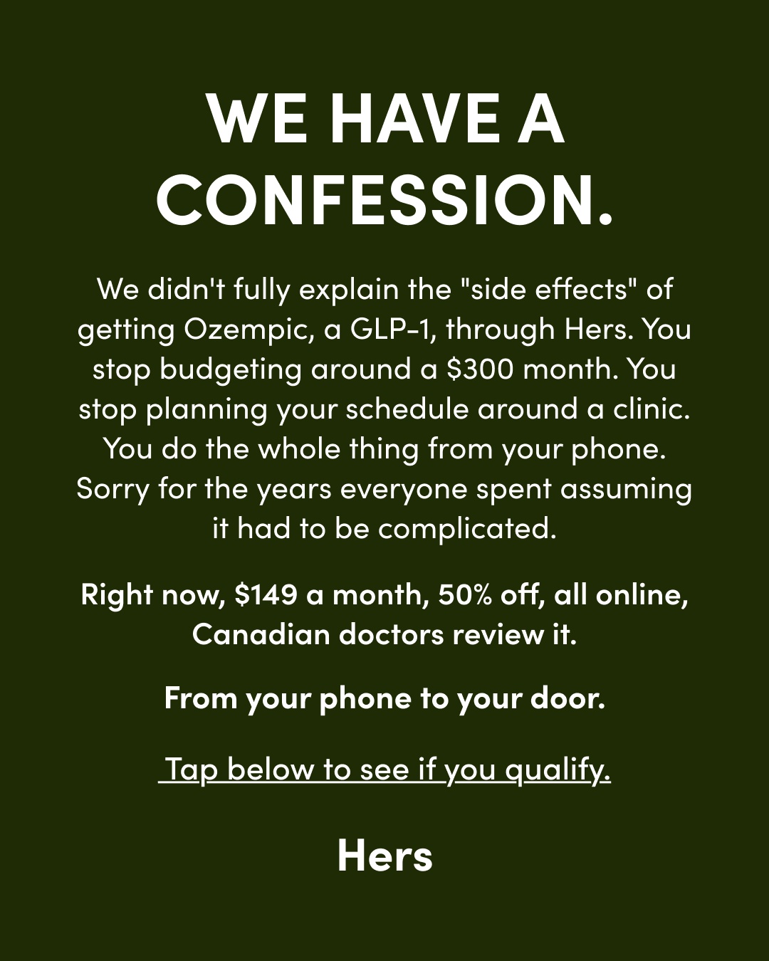 Hers Facebook ad
