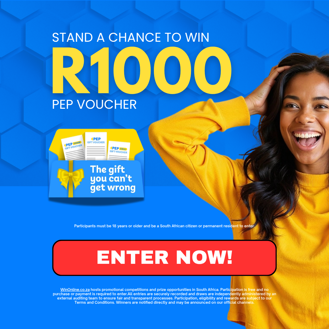 WinOnline Facebook ad: Win a R1,000 PEP Stores Voucher!