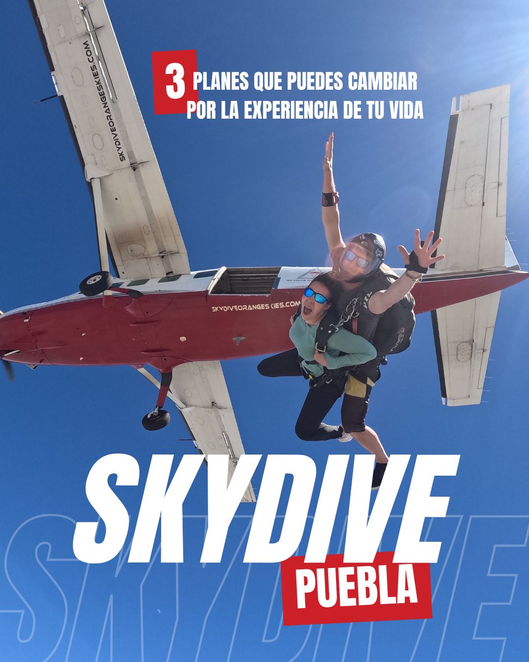 Skydive Puebla Facebook ad: ¿Cambio de planes?
