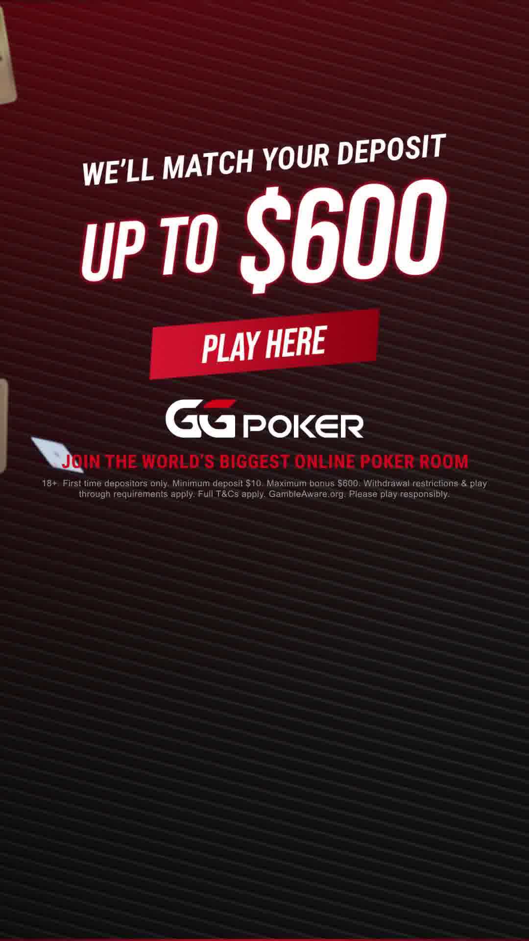 GGPoker Facebook ad from Aug 20, 2026