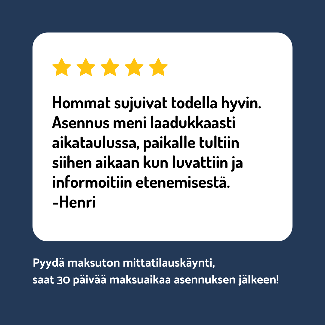 Valoisa Ikkunat Facebook ad: Nopeasti. Helposti. Siististi.