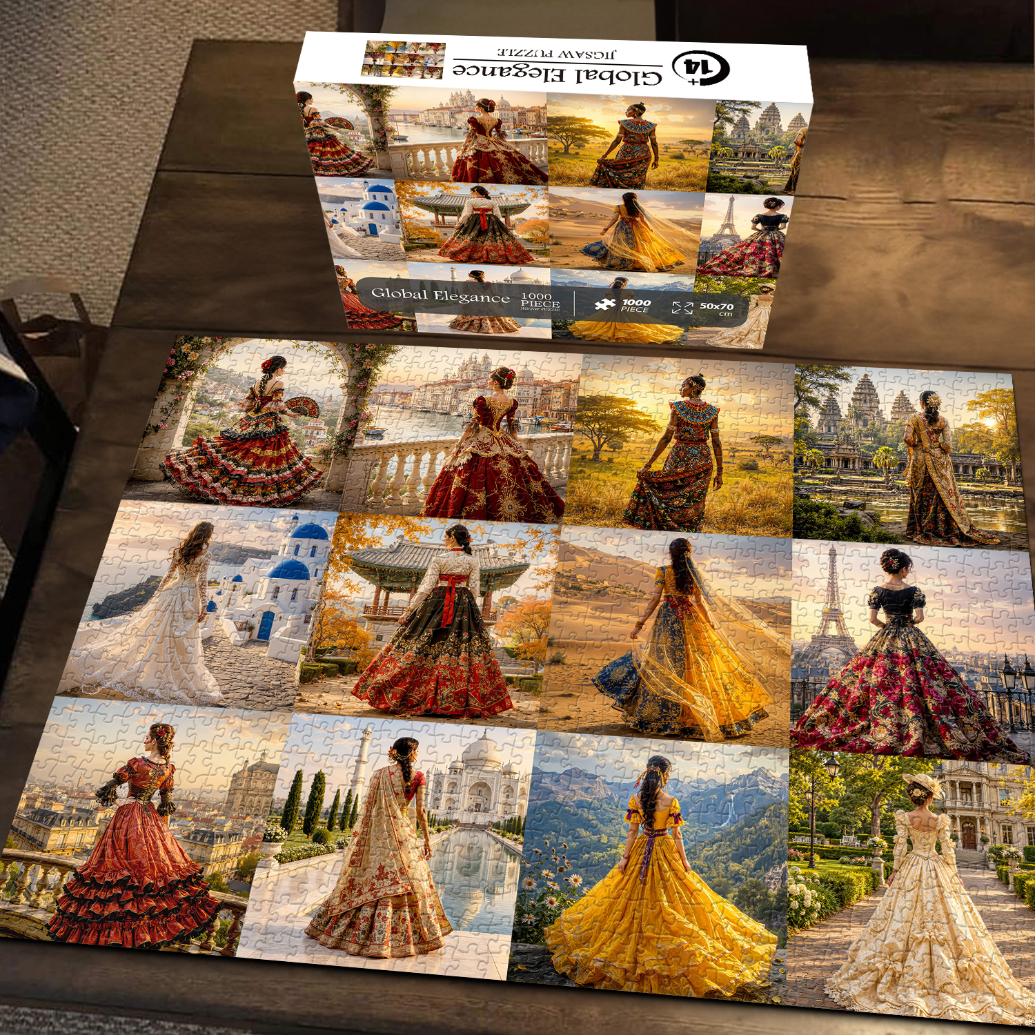 Puzzlepickup Facebook ad: Global Elegance Jigsaw Puzzle 1000 Pieces