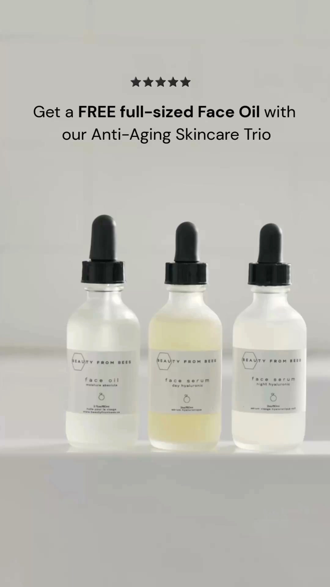 Beauty From Bees Facebook ad: Get 1 FREE Full Sized 2 Oz Bottle of Face Oil ($67 Value)