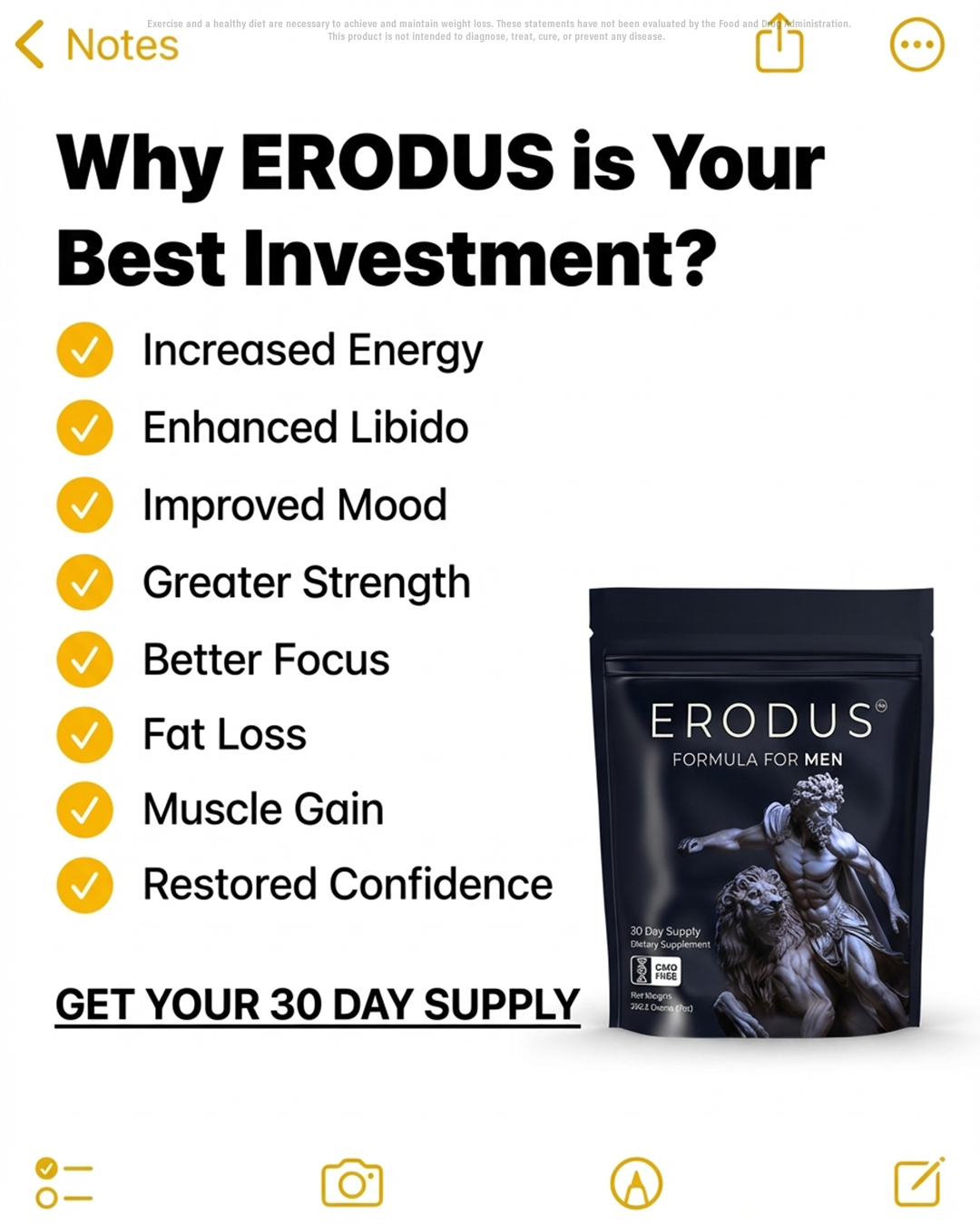 Erodus Formula For Men Facebook ad