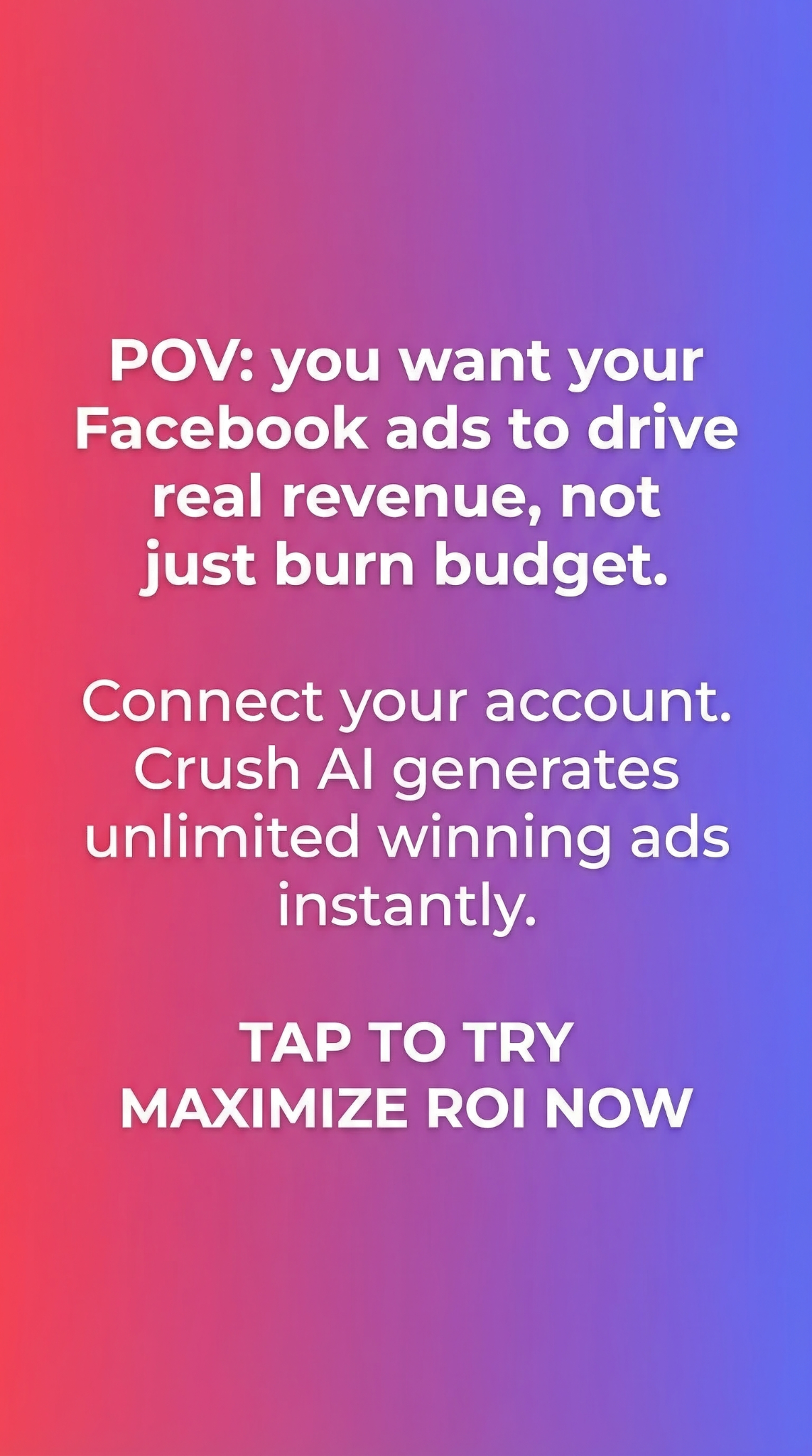 trycrush.ai Facebook ad