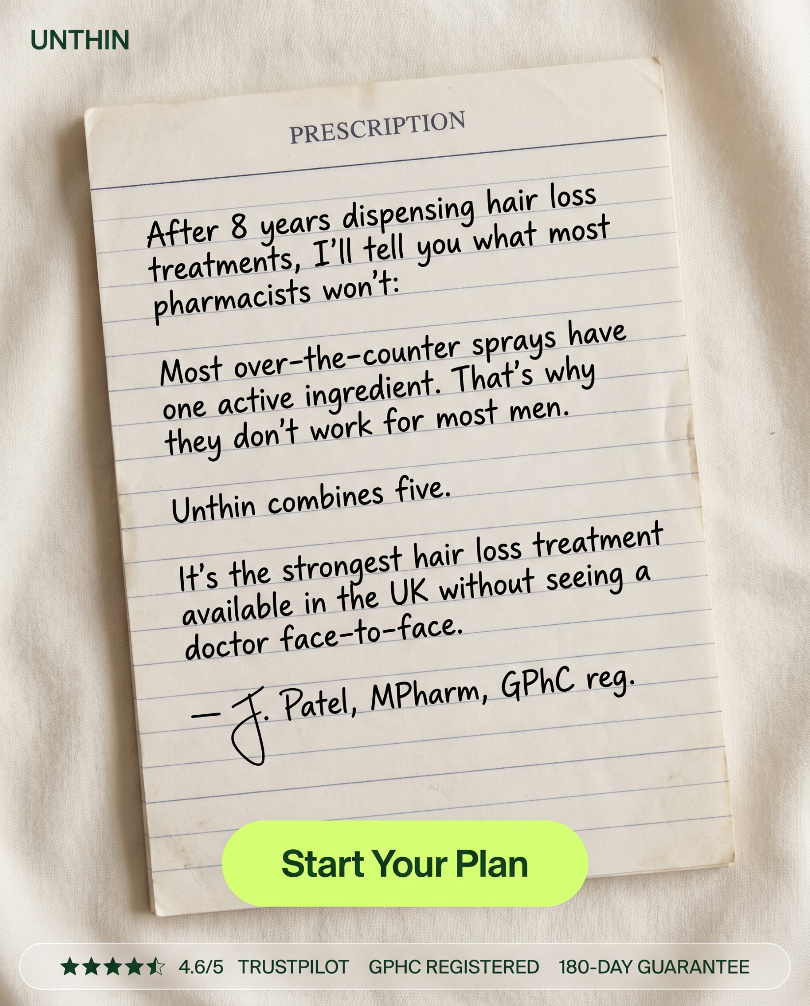 Unthinhair Facebook ad