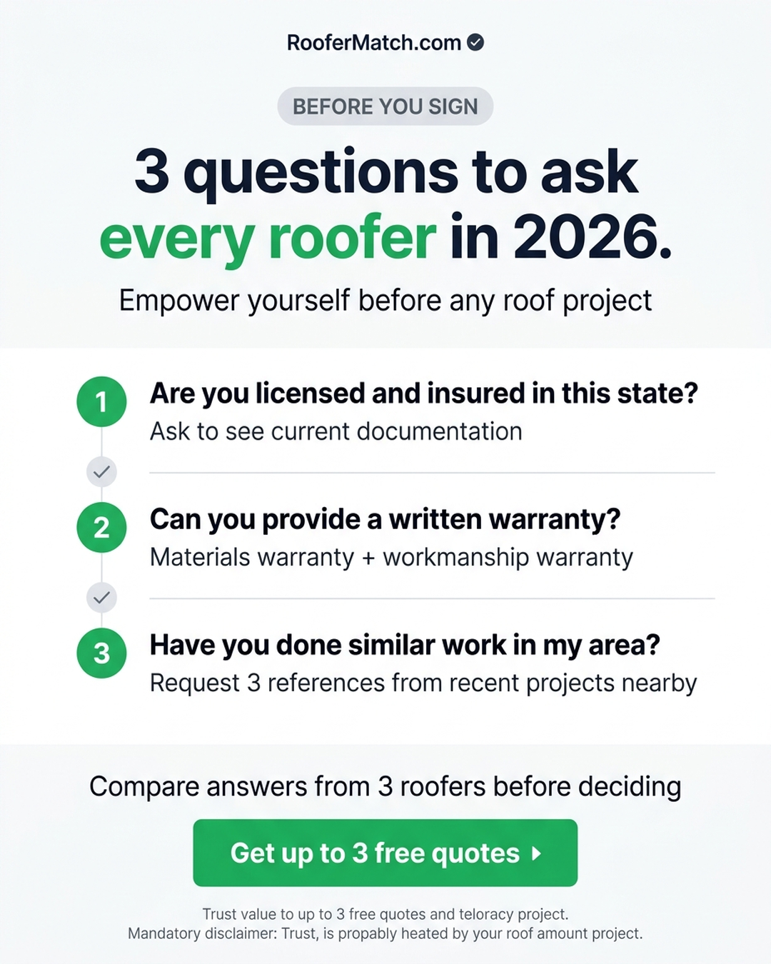 Roofer Match Facebook ad: Free Roof Quotes in Minutes