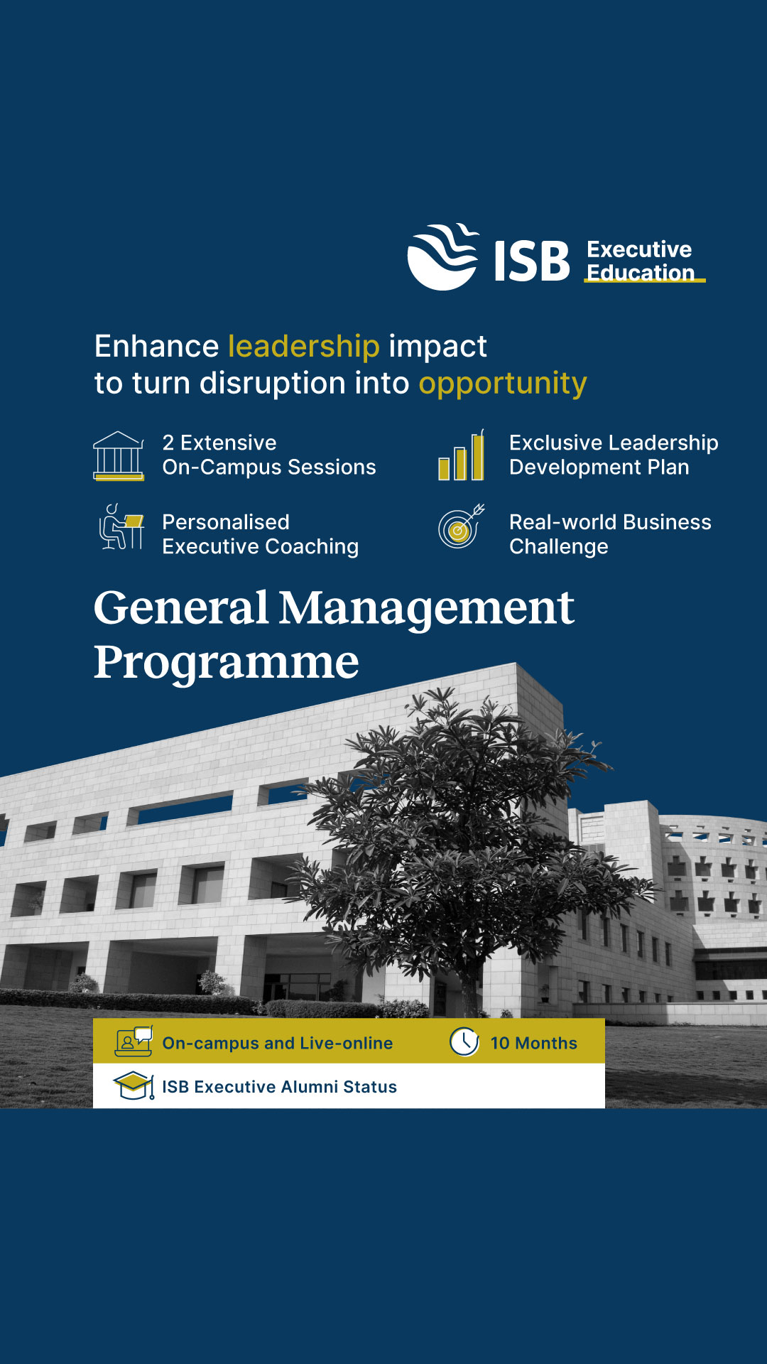 ISB Executive Education Facebook ad