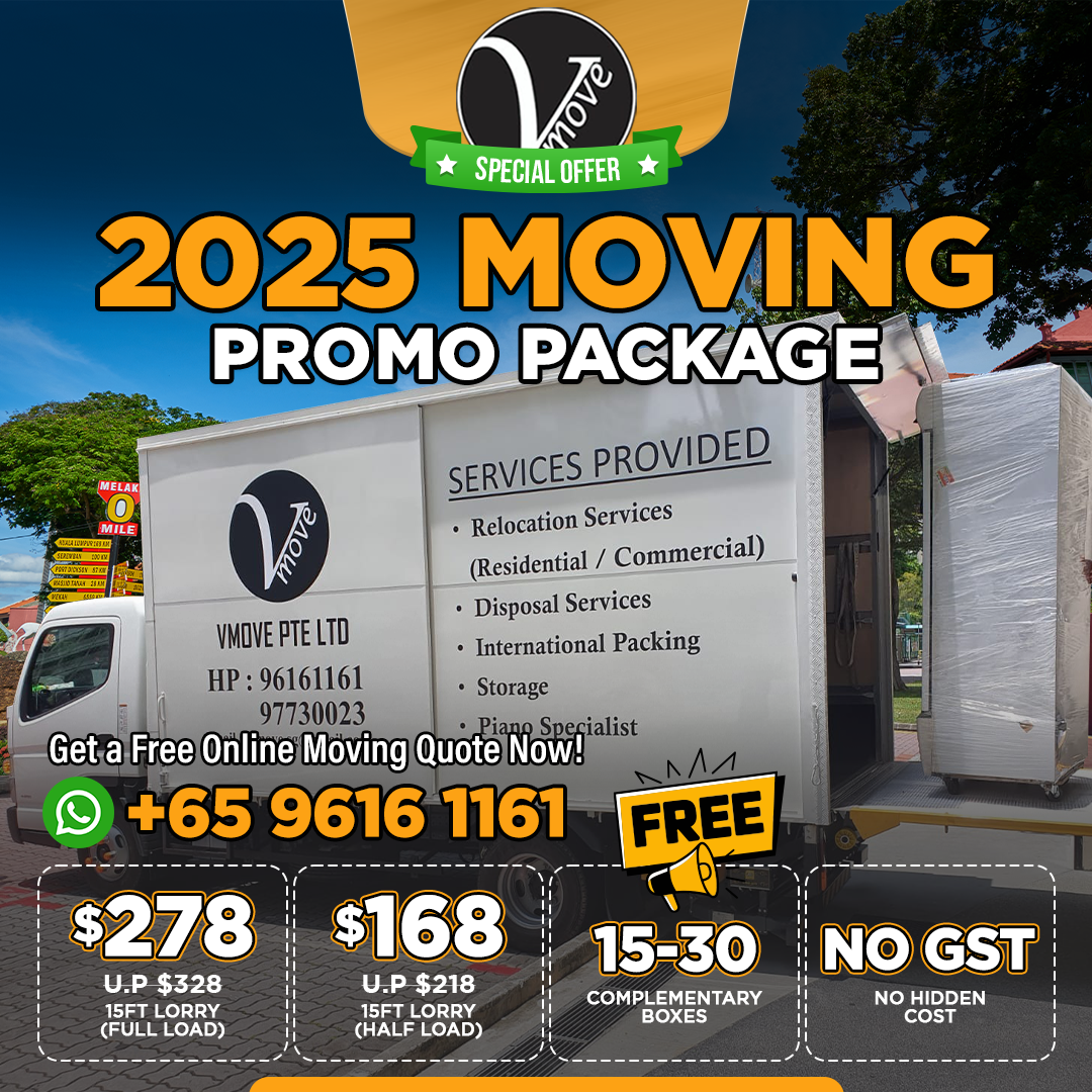VMove.S Pte Ltd Facebook ad: Move From $168 Nett + Free Boxes + No GST