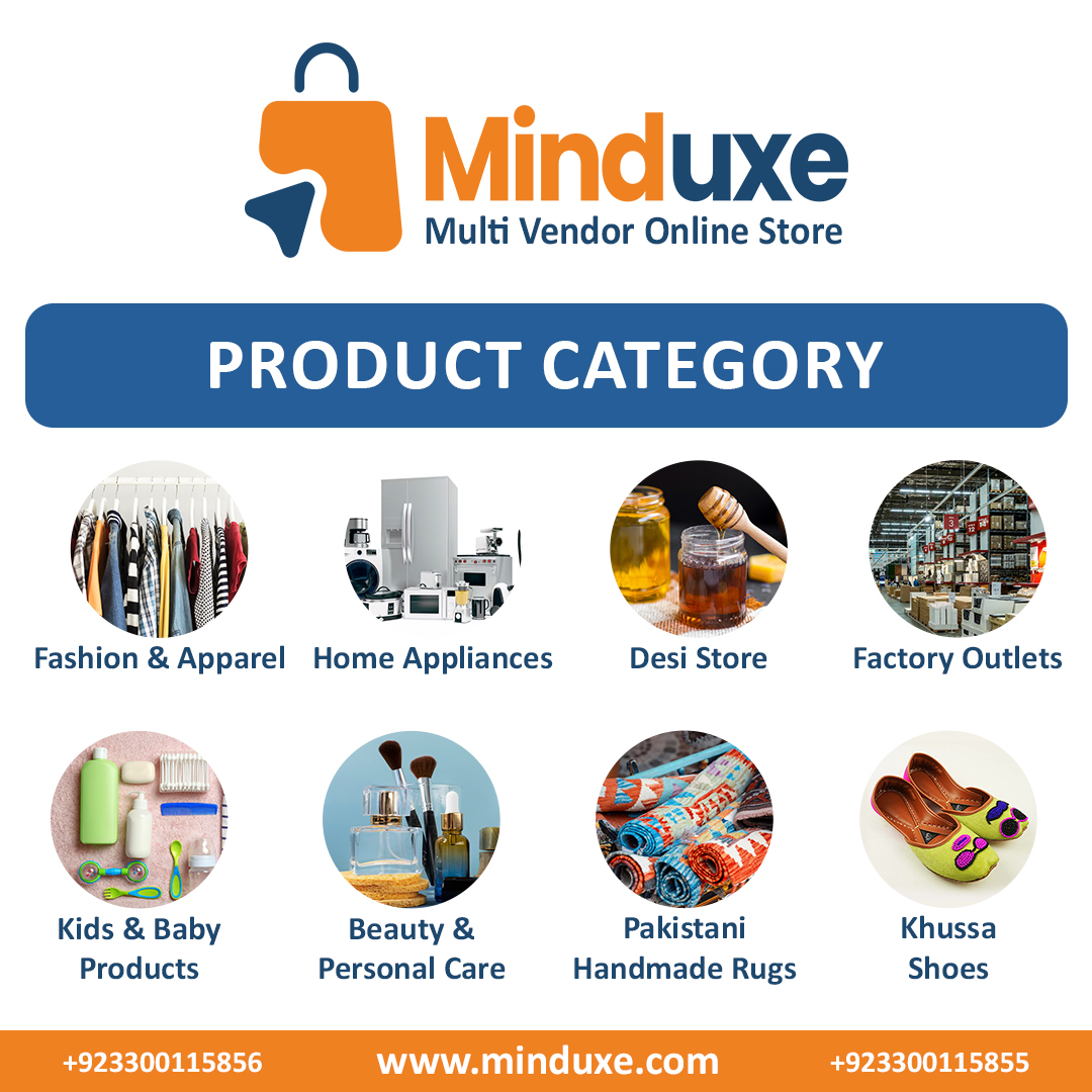 Minduxe.com Facebook ad: Shop Minduxe’s Top Categories, Fashion, Khussa, Home…