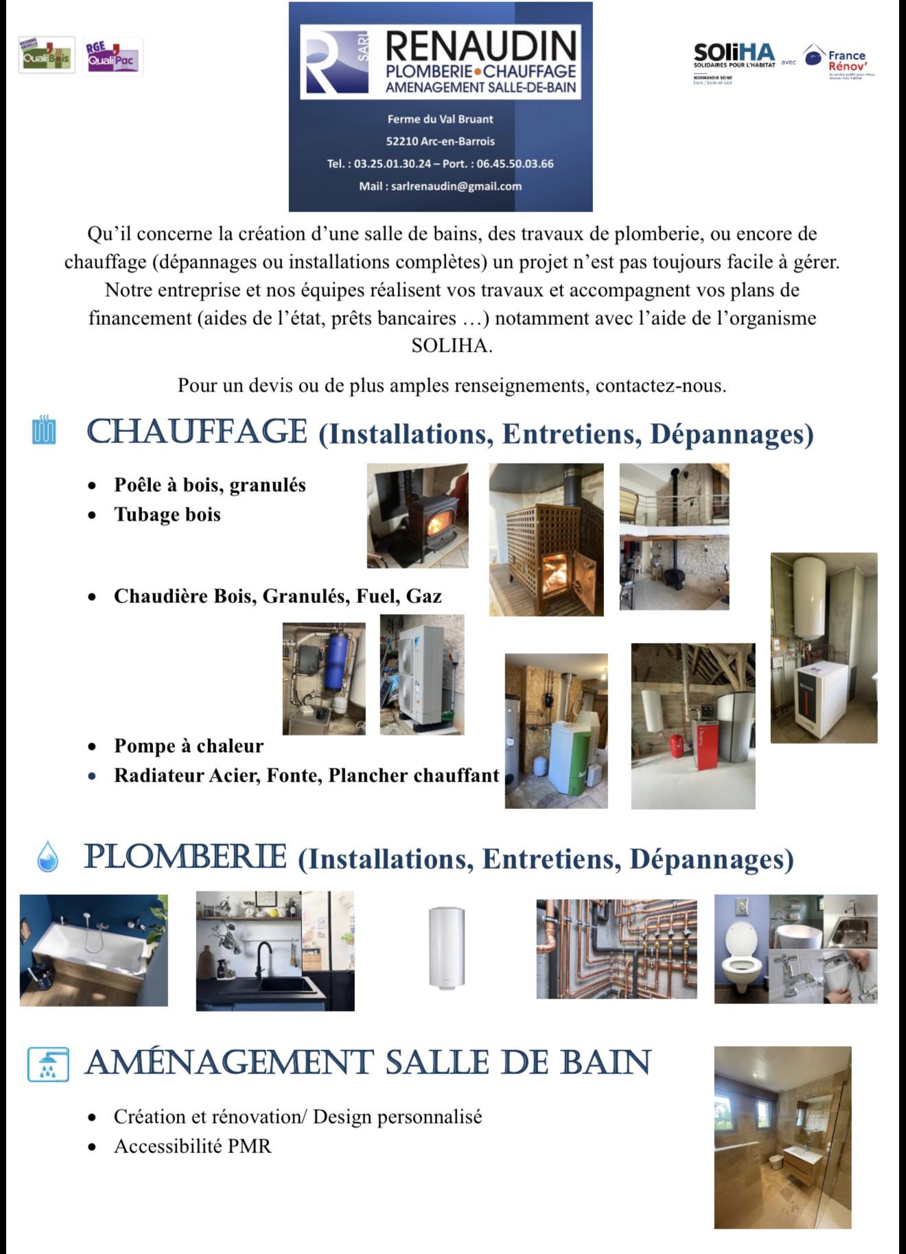 SARL Renaudin alain Facebook ad: SARL Renaudin Arc en Barrois - Plombier (adresse, horaires)