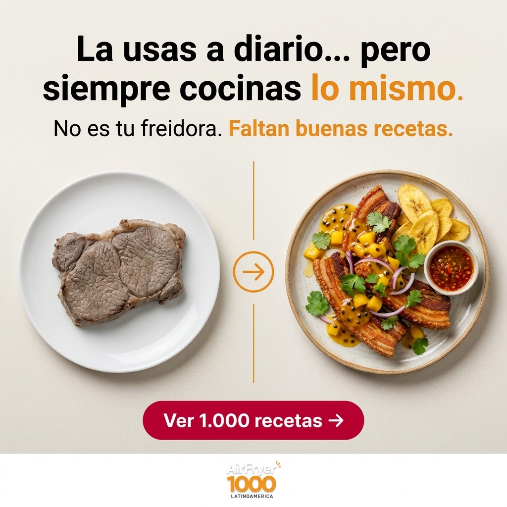 AirFryer1000 Facebook ad: 1.000+ Recetas para tu Air Fryer