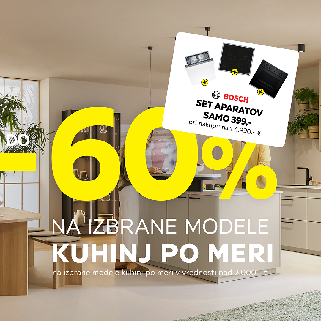 Lesnina XXXL Slovenija Facebook ad: Dobra jutra se začnejo v kuhinji, ki je…