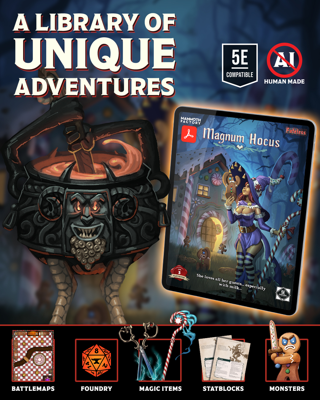 Mammoth Factory Games Facebook ad