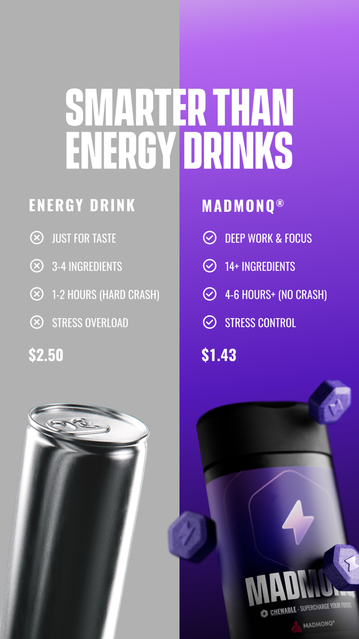 MADMONQ Facebook ad: Take back your mental edge.