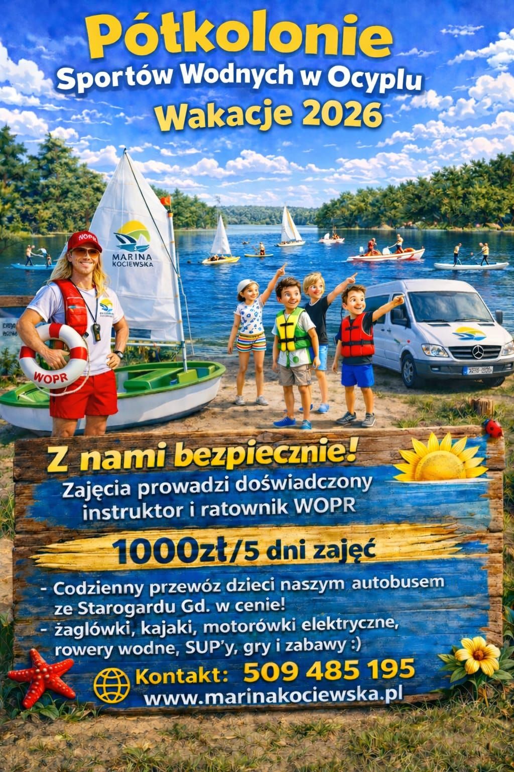 Marina Kociewska resort and water sports Facebook ad: MARINA KOCIEWSKA MICHAŁ GLINIECKI