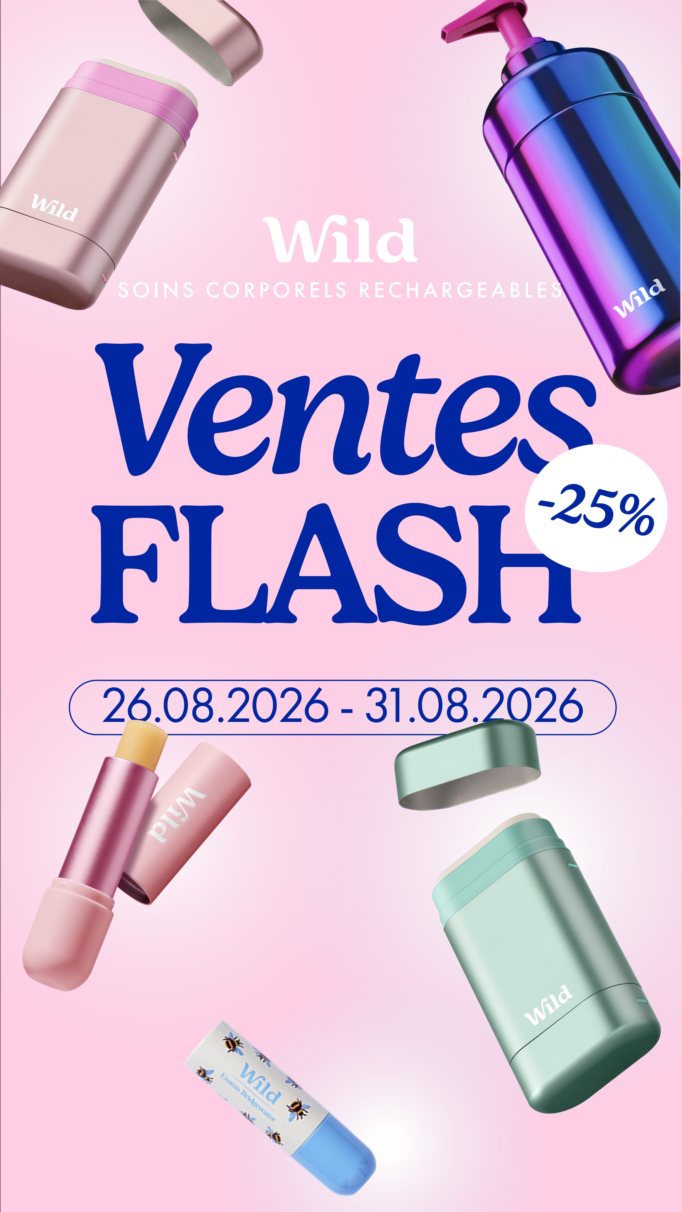 Wild Facebook ad: Offre exceptionnelle: -25% sur tout!