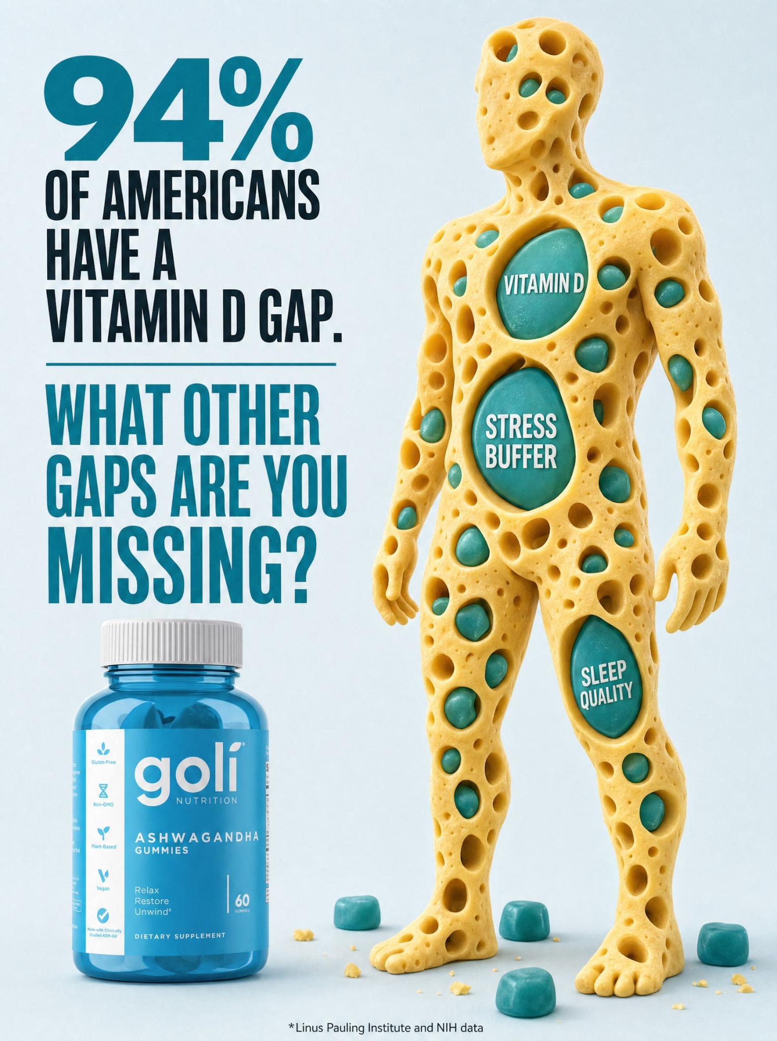 Goli Facebook ad: OVER 60% OFF + 100% FREE Shipping