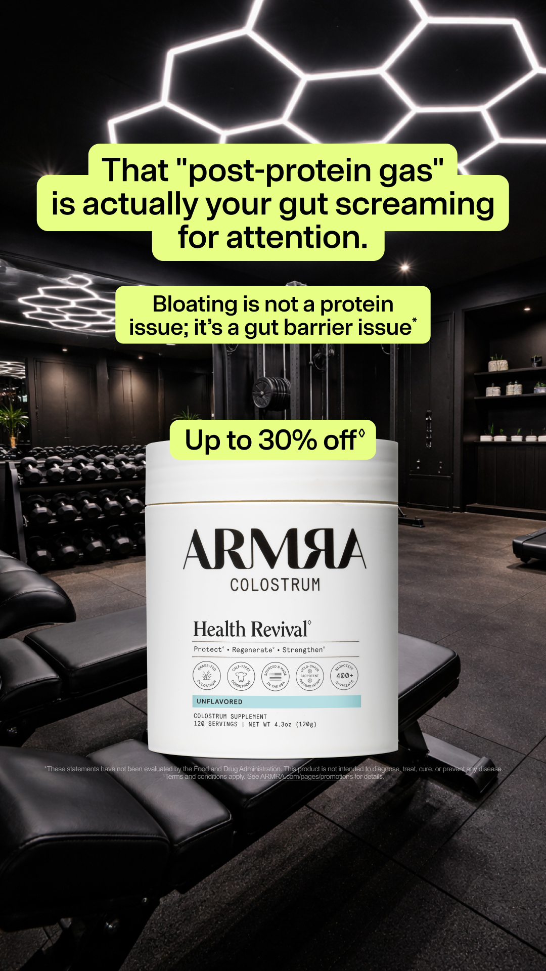 ARMRA Facebook ad
