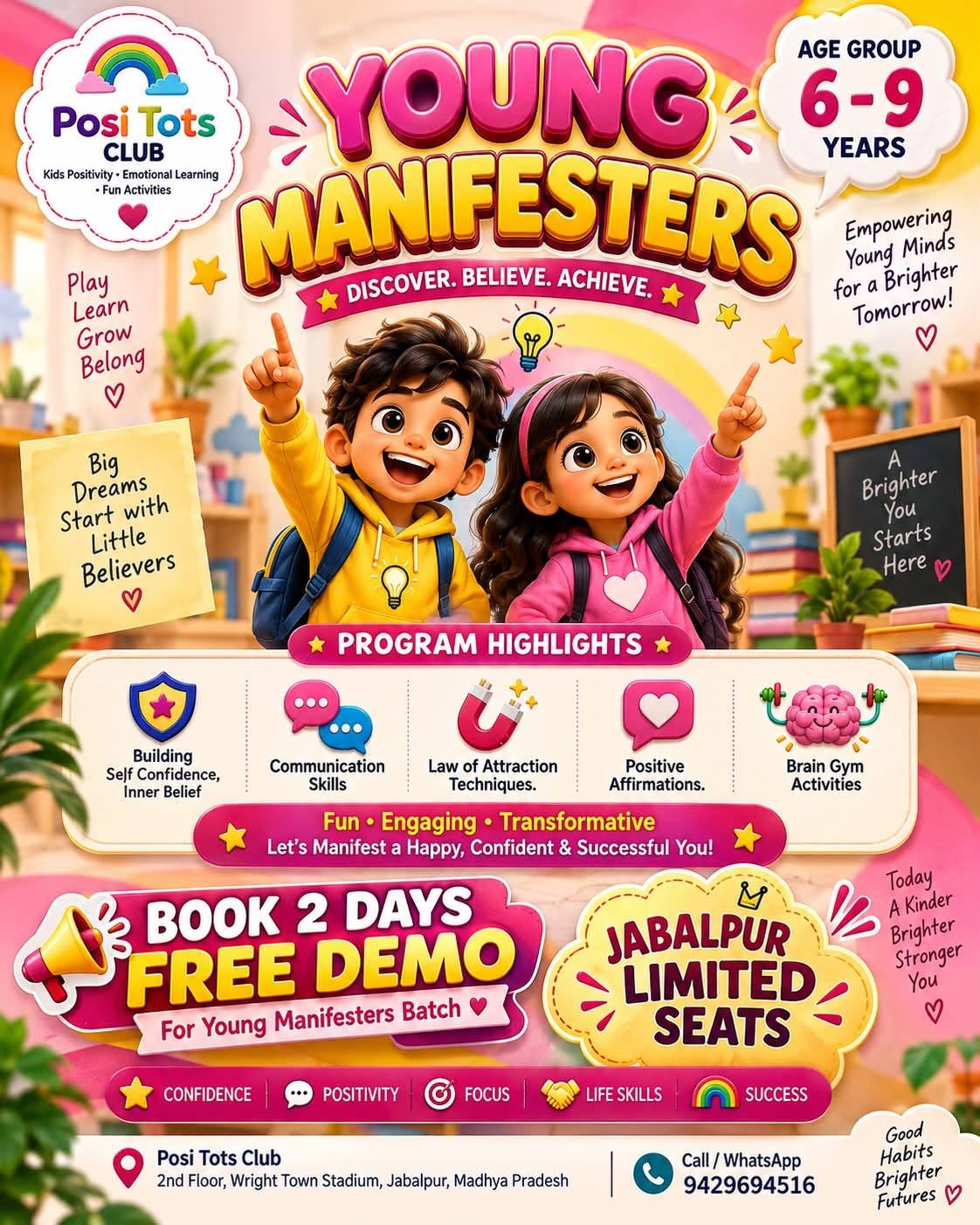 Posi Tots Club Facebook ad: JABALPUR KIDS REGISTER