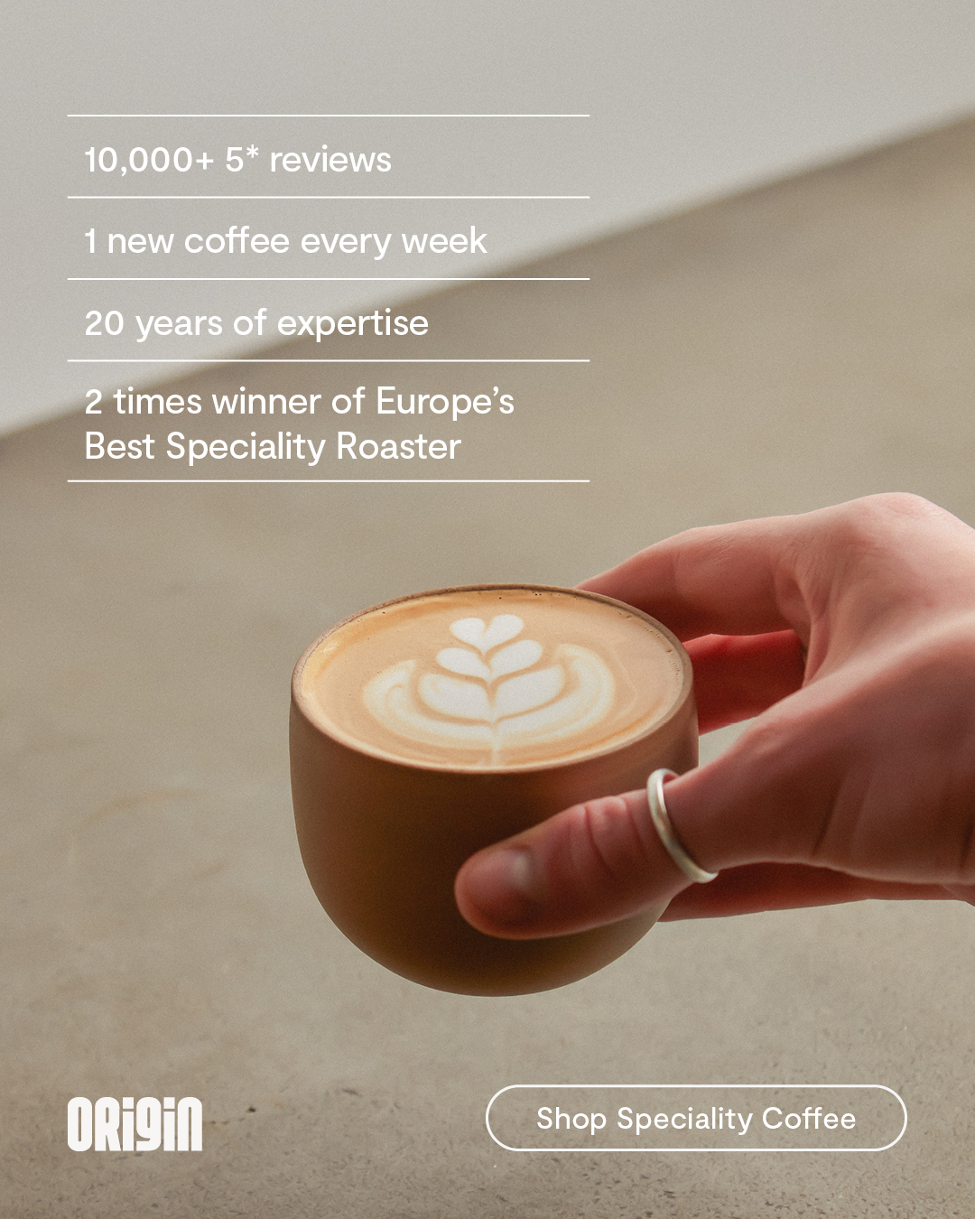 Origin Coffee Roasters Facebook ad