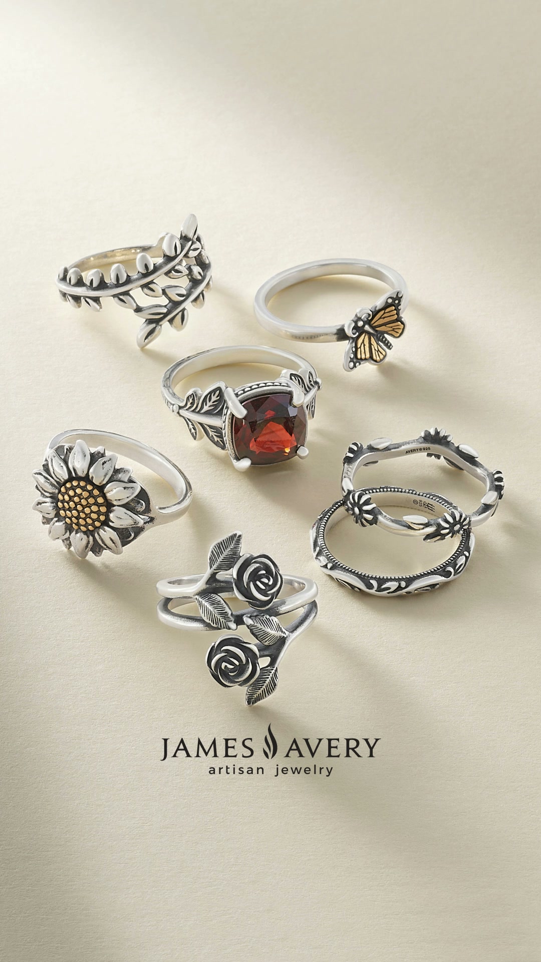 James Avery Artisan Jewelry Facebook ad: A little bit of nature to wrap around…