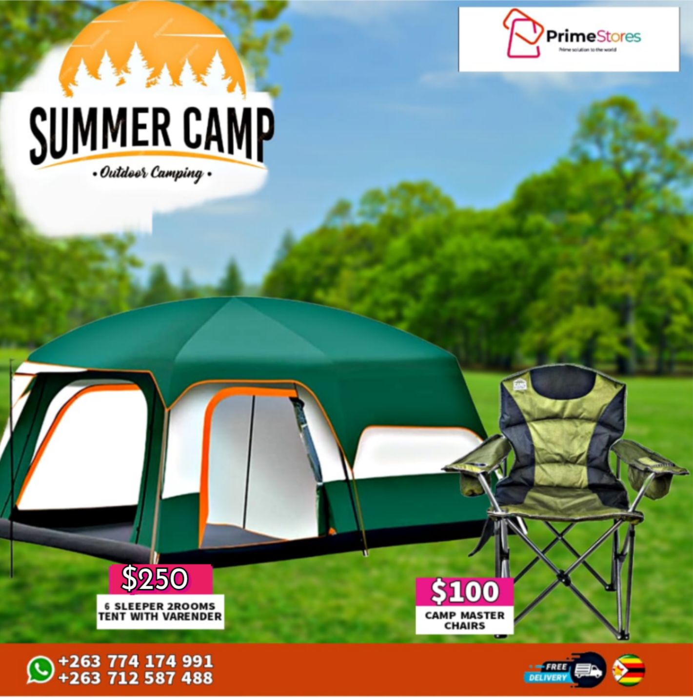 Prime Stores Facebook ad: Camping TIME 0712587488