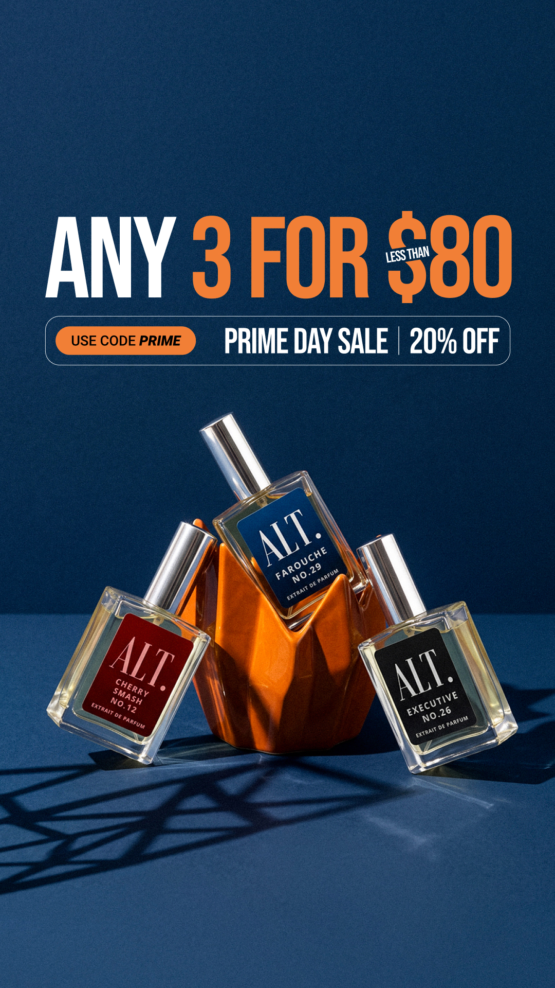 ALT. Fragrances Facebook ad: Prime Day Sale: 20% OFF ALT Fragrances