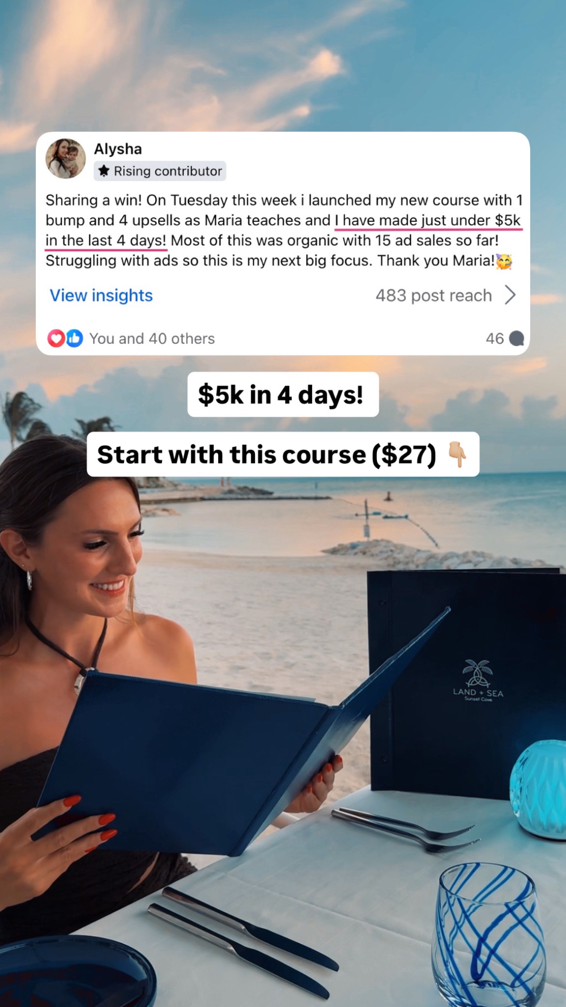 Maria Wendt Official Facebook ad