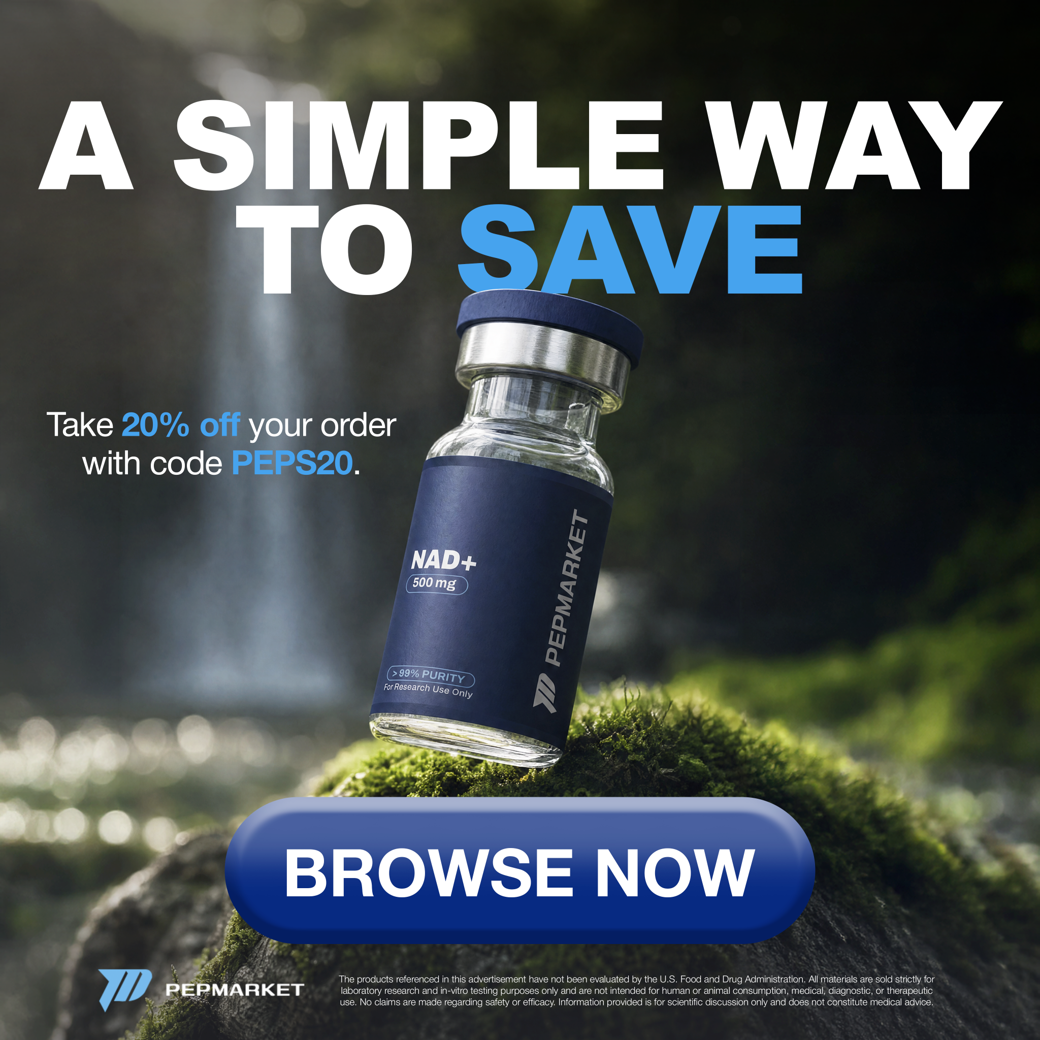 Pep Market Facebook ad: Save 20% With PEPS20