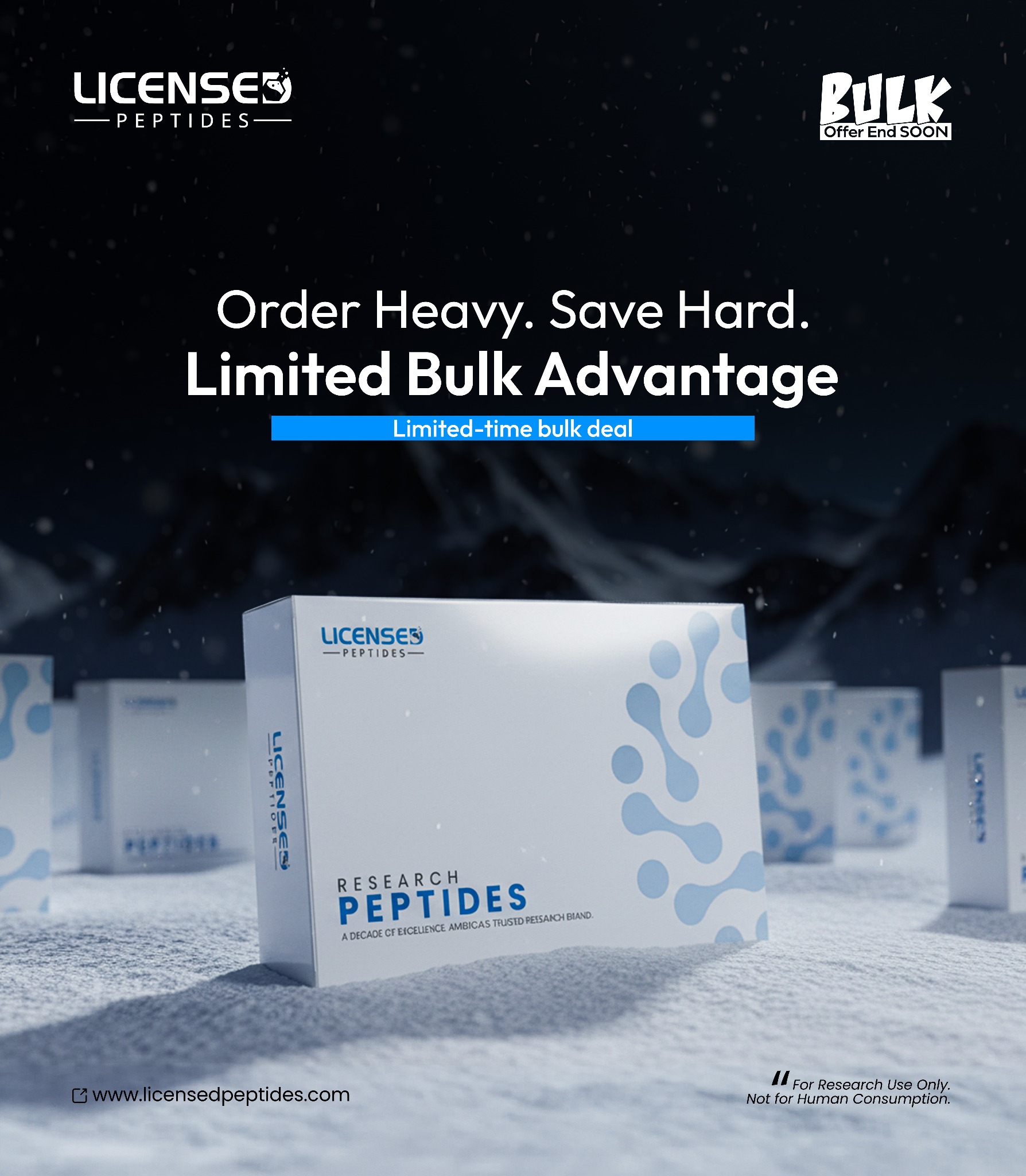 LicensedPeptides.com Facebook ad