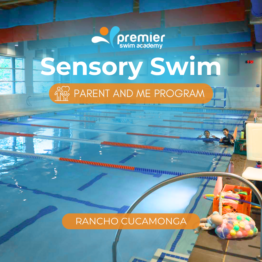 Premier Swim Academy- Rancho Cucamonga Facebook ad: Join the Sensory Swim Parent and Me Program!