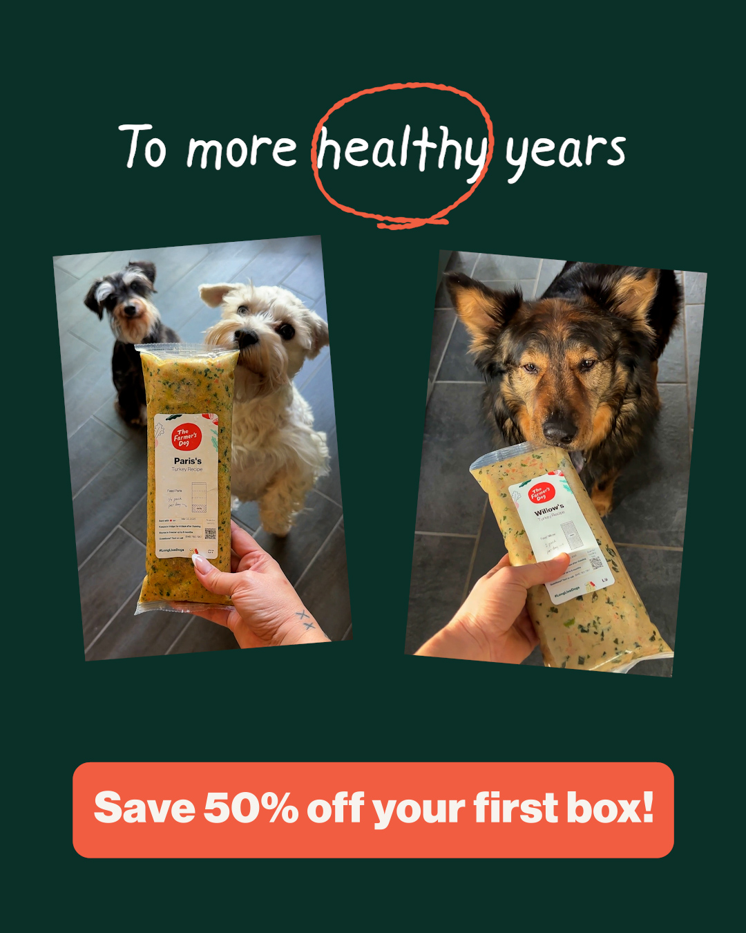 The Farmer's Dog Facebook ad