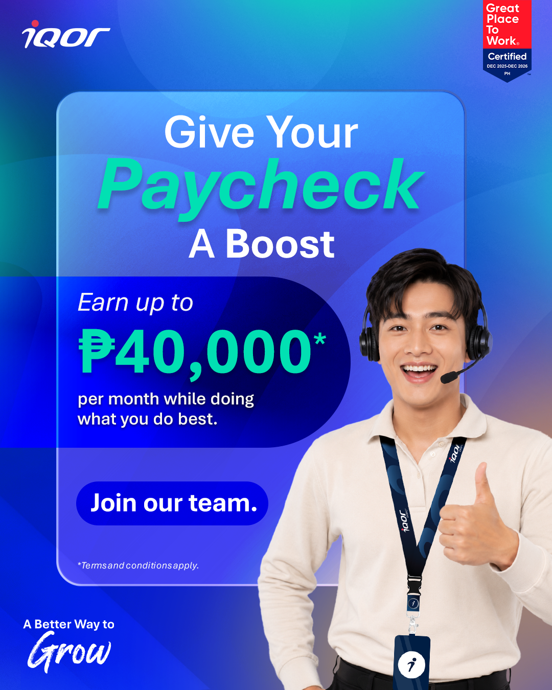 iQor Philippines Facebook ad: Find your silver lining @ iQor Clark.