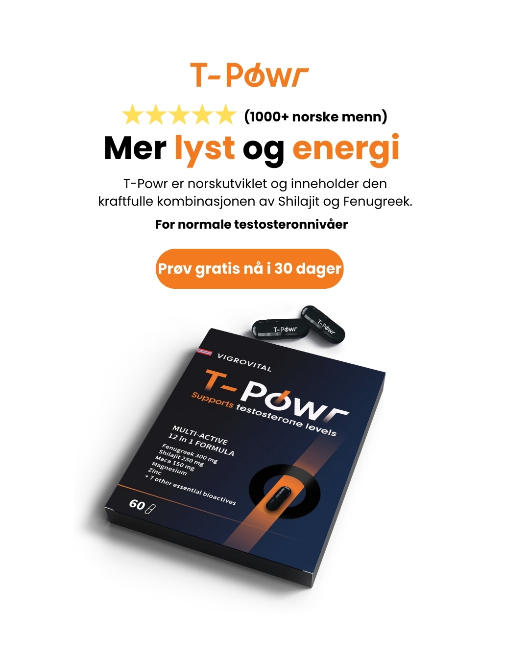 VigroVital T-Powr Norge Facebook ad