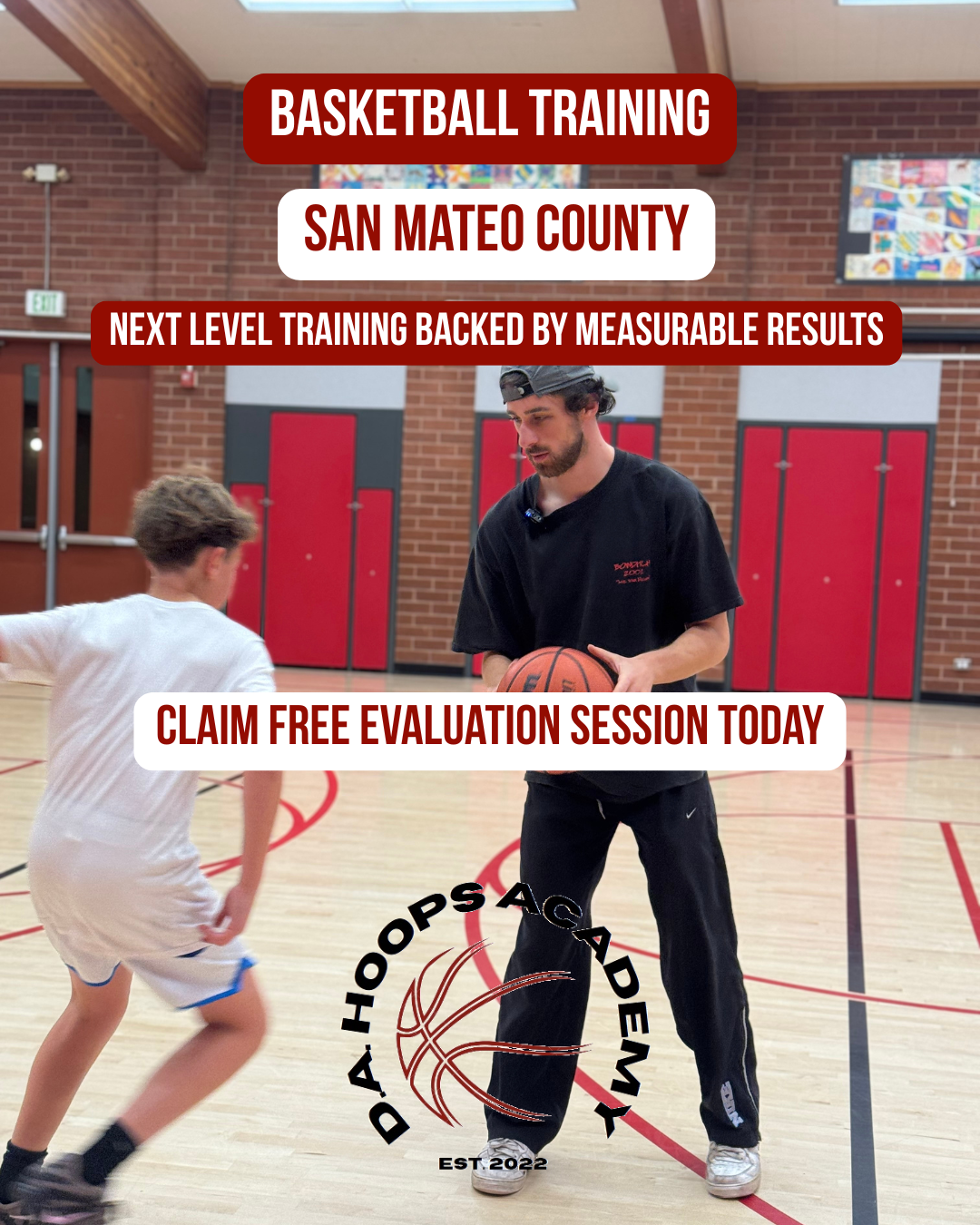 D.A. Hoops Academy Facebook ad from Mar 25, 2026