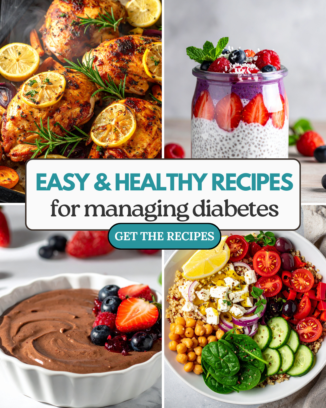 DiabetesTeam Facebook ad: Easy & Healthy Recipes in Seconds