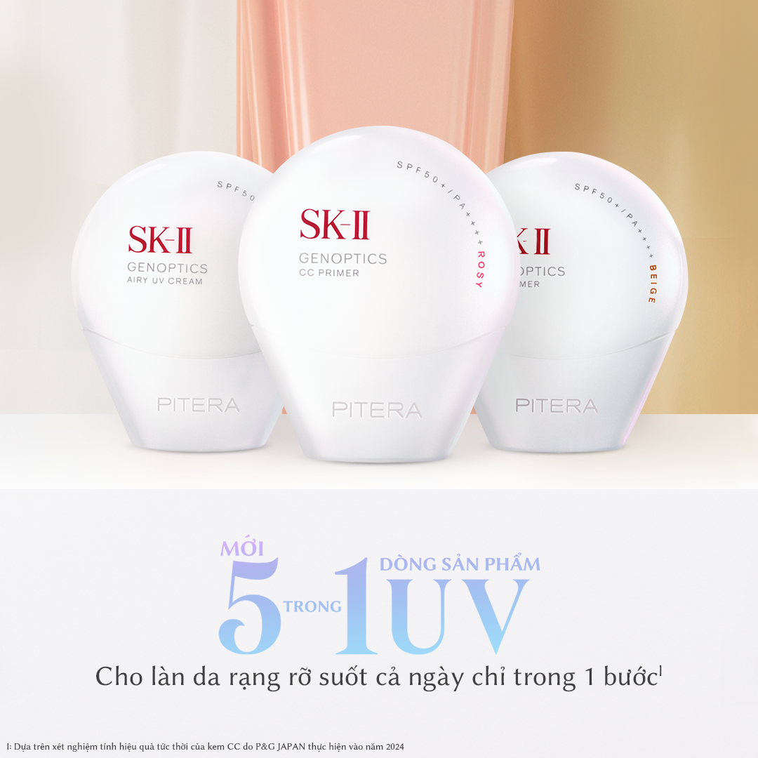 SK-II Vietnam Facebook ad: Kem chống nắng kết cấu mỏng nhẹ dưỡng sáng da/kem lót làm…