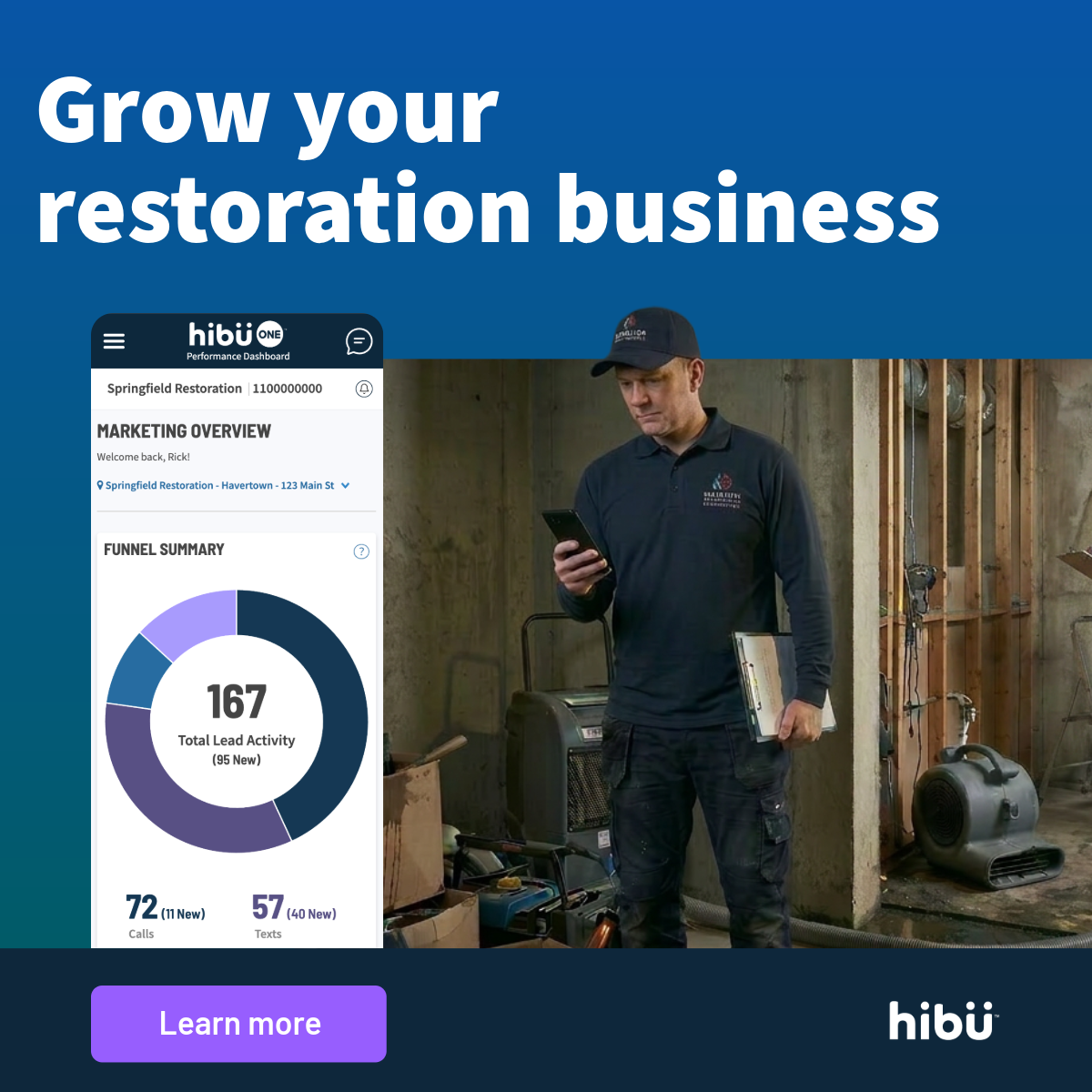 Hibu Facebook ad from Jul 1, 2026