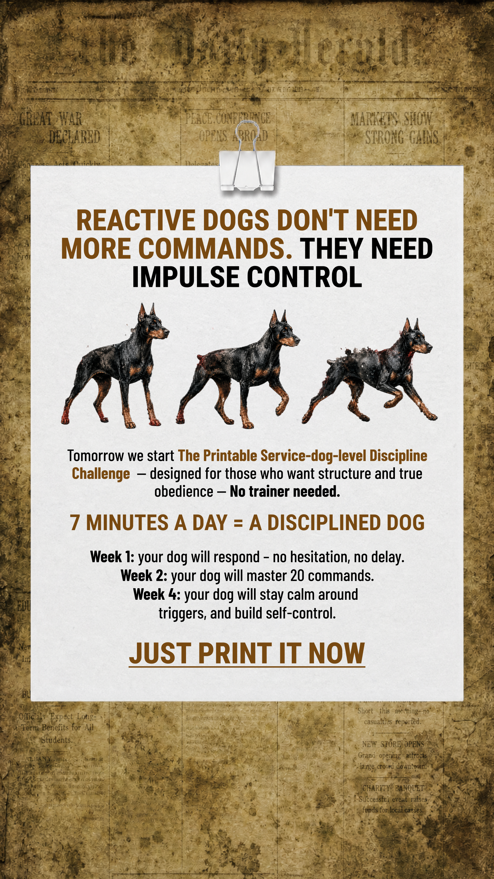 Dog Training Program Facebook ad: Take the lead. Start now