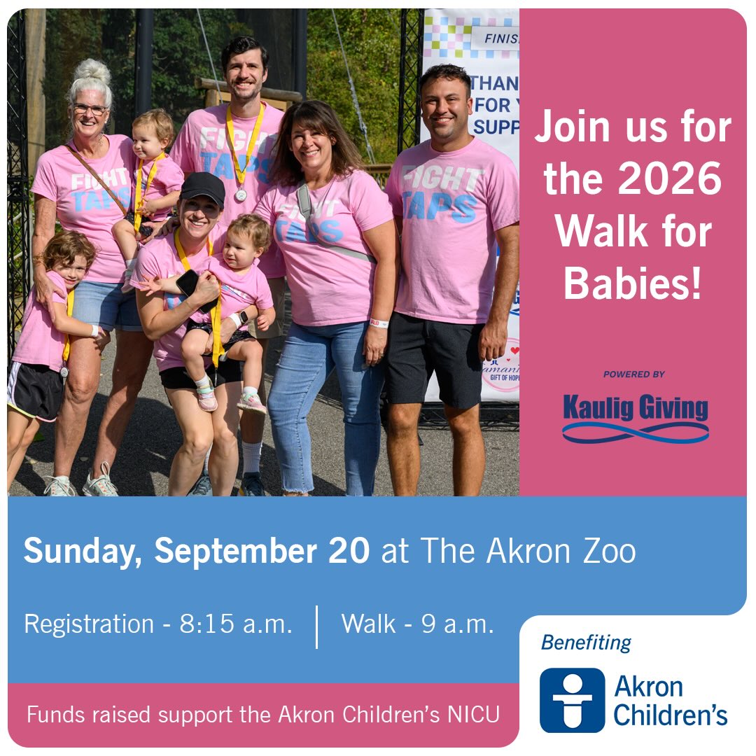 Akron Children's Foundation Facebook ad: 2026 Walk for Babies