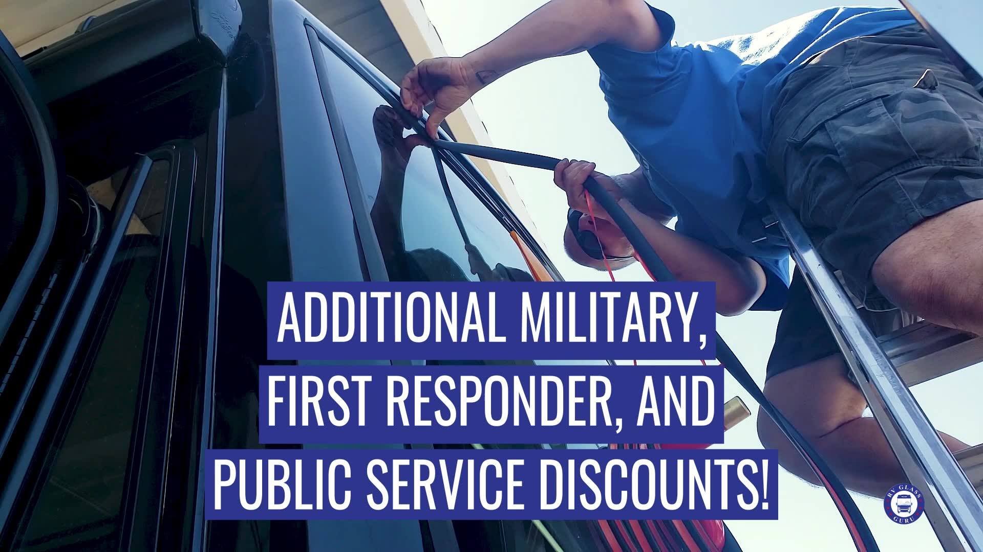 RV Glass Facebook ad: $100 Off RV Windshield Replacement.