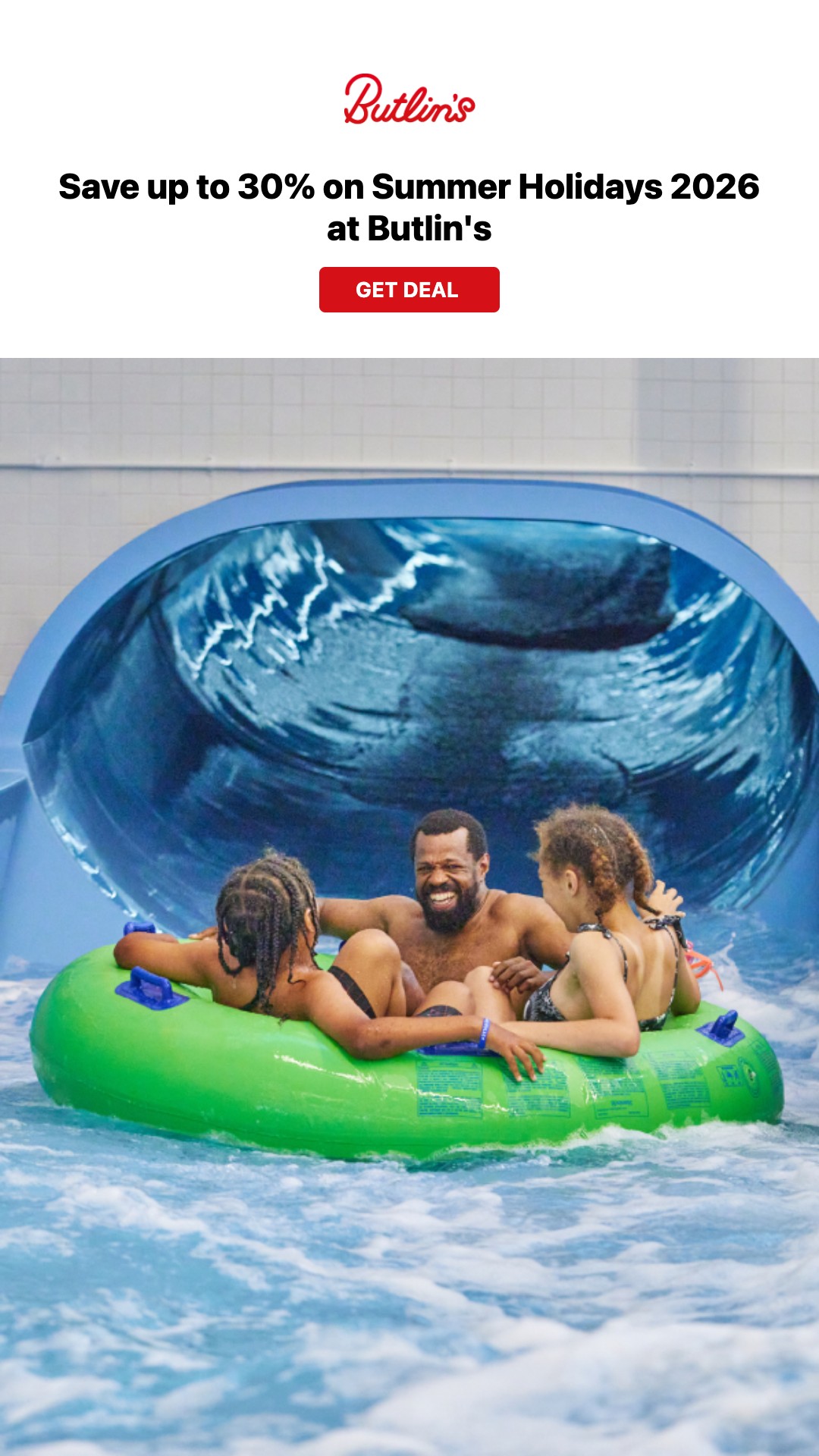 Everything Discounts Facebook ad: Butlins discount code: £30 OFF in July 2026