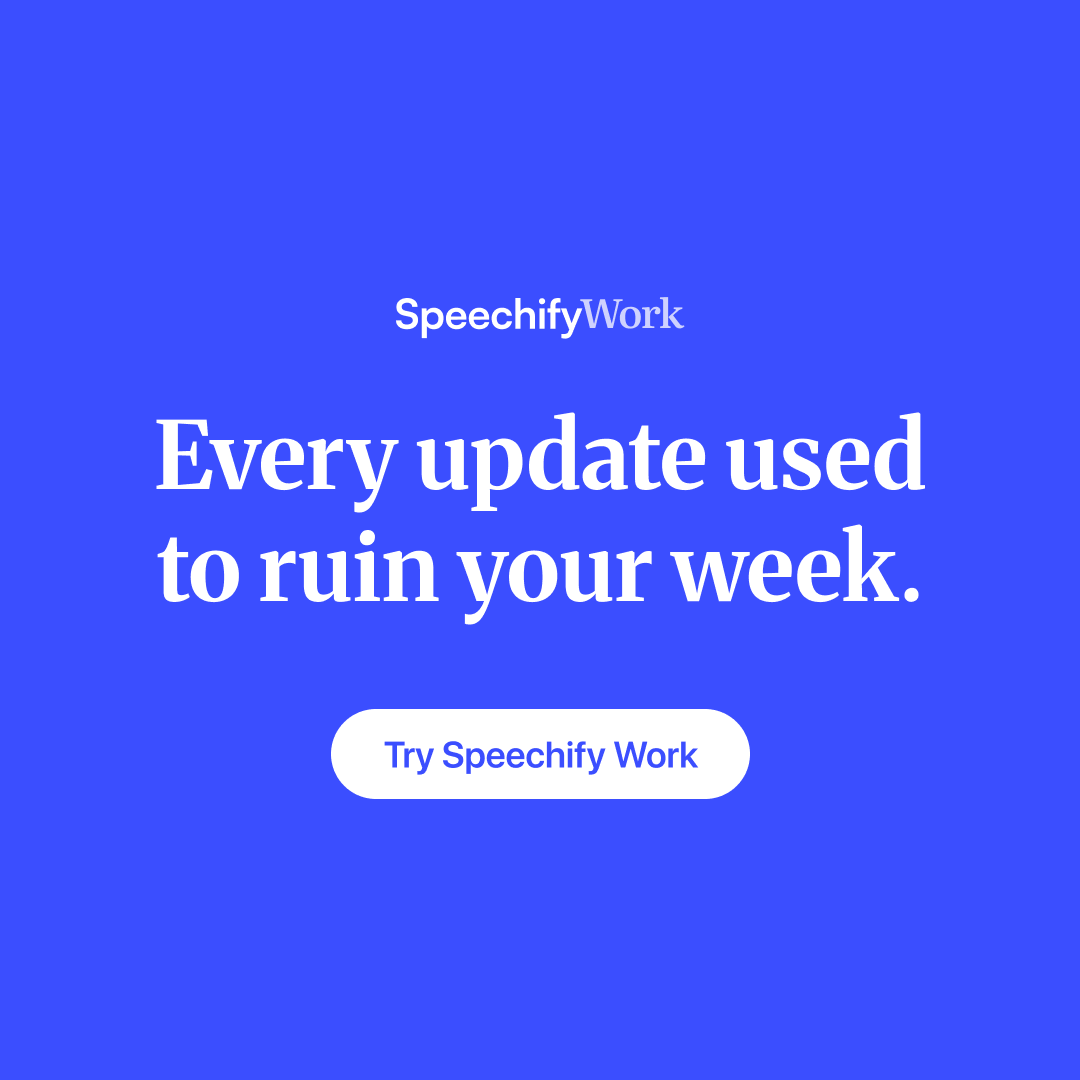 Speechify Facebook ad